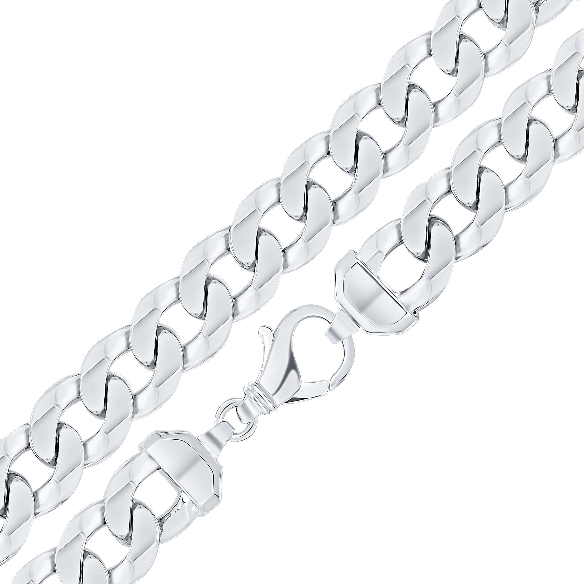 Silver 18mm Curb 8.5"