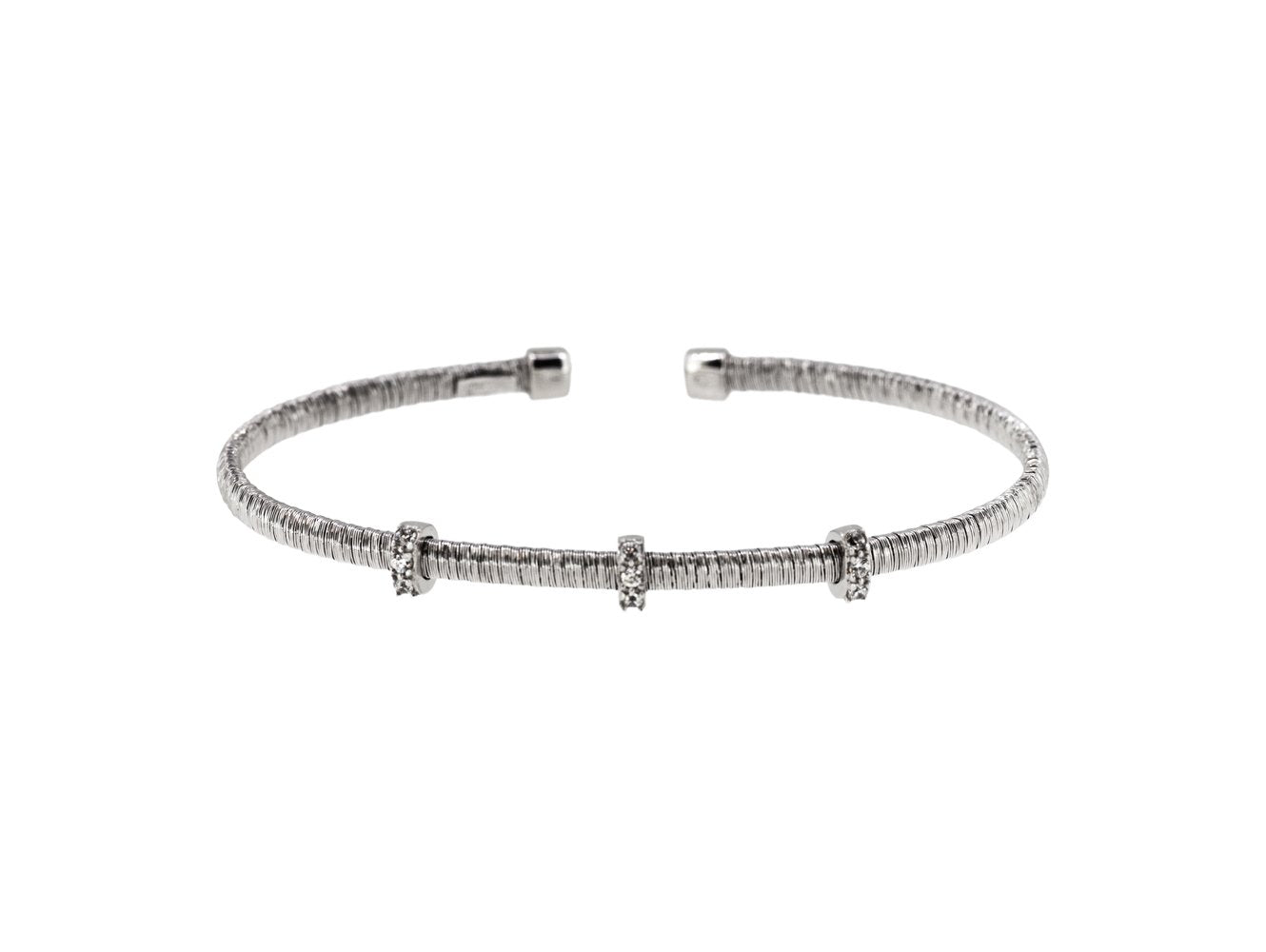 Sterling Silver Strand Cuff  Bangle