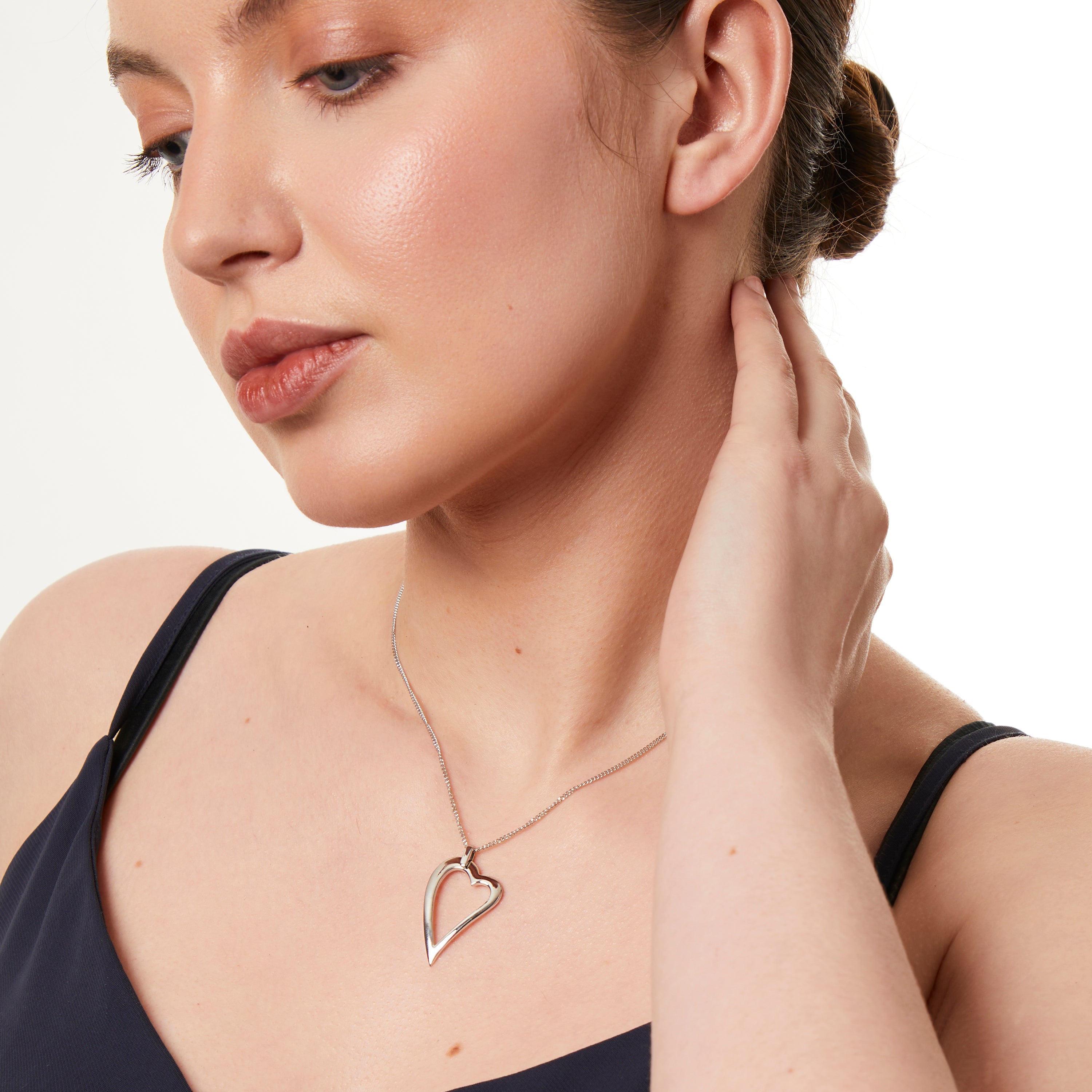 Sterling Silver Small Dali Heart Pendant