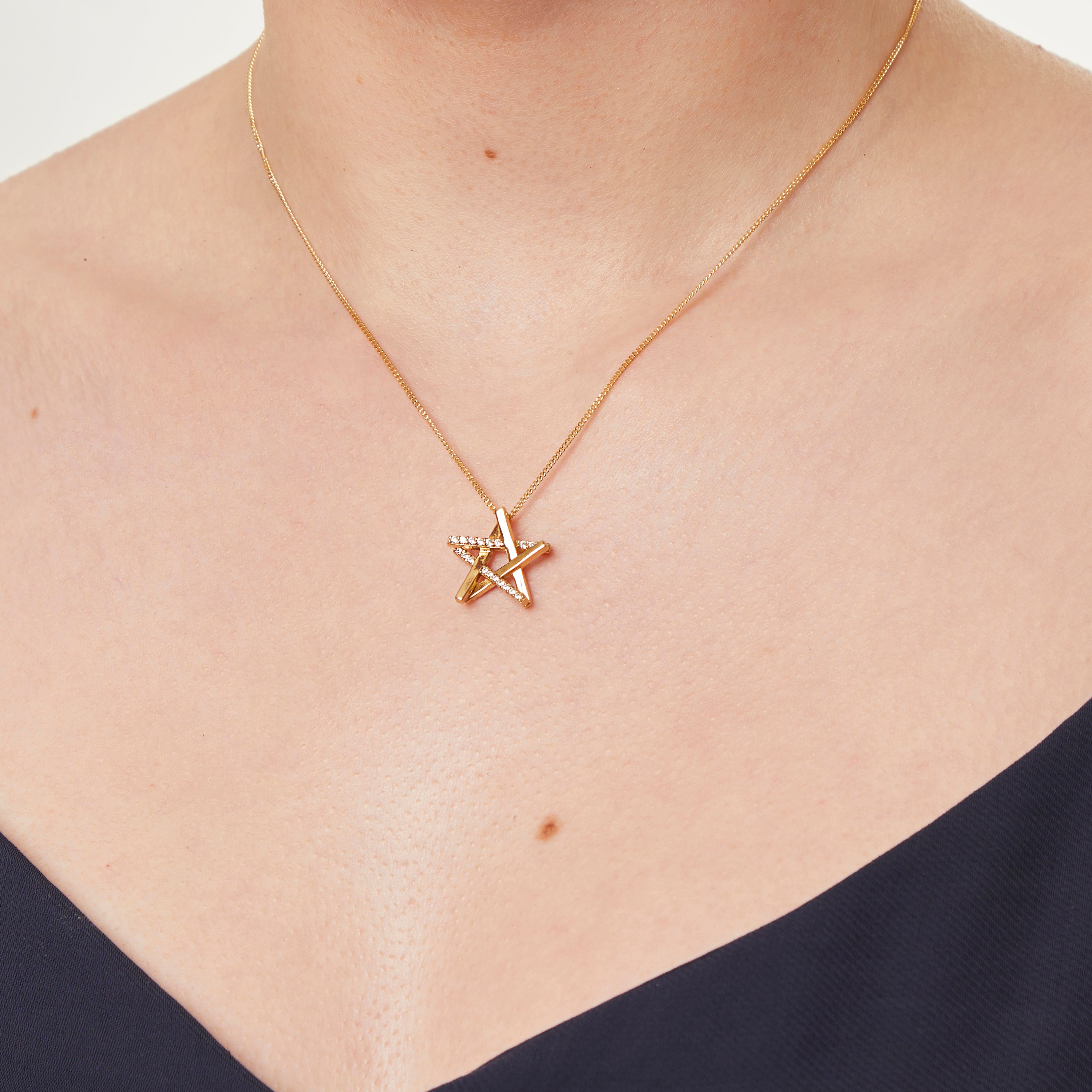 Yellow Gold Pentagram Pendant