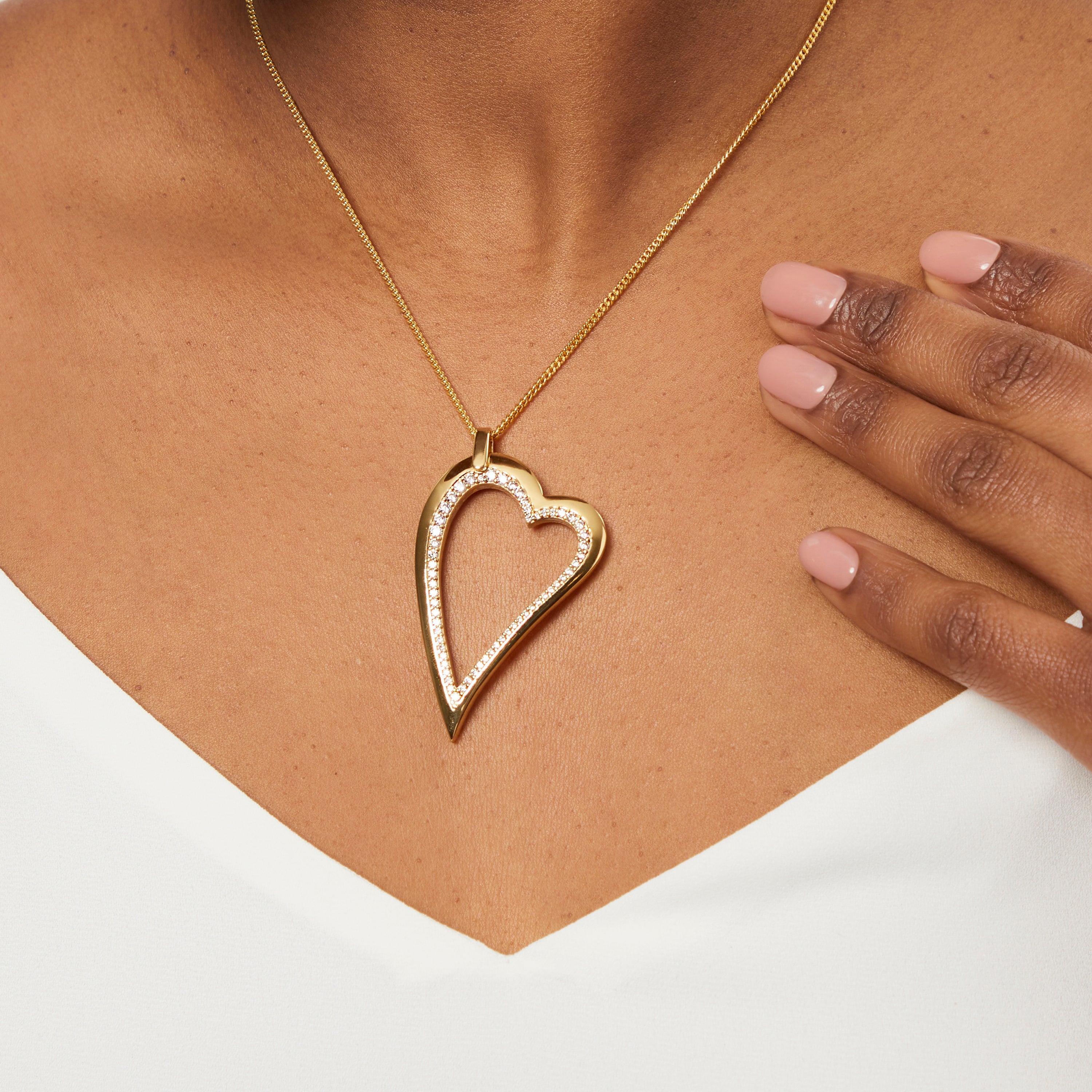 Yellow Gold Large  Dali Heart Pendant