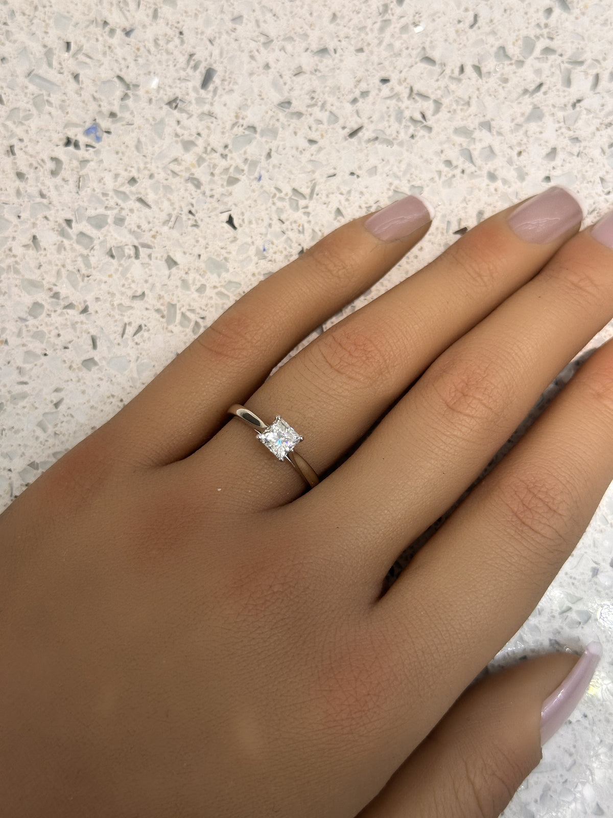 Platinum Princess 0.71ct Diamond Engagement Ring