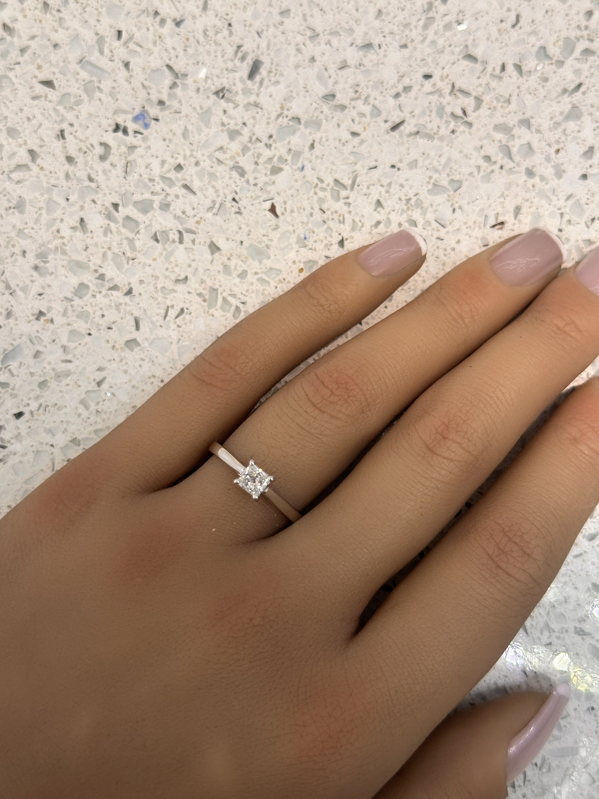 18ct White Gold Princess Diamond Engagement Ring