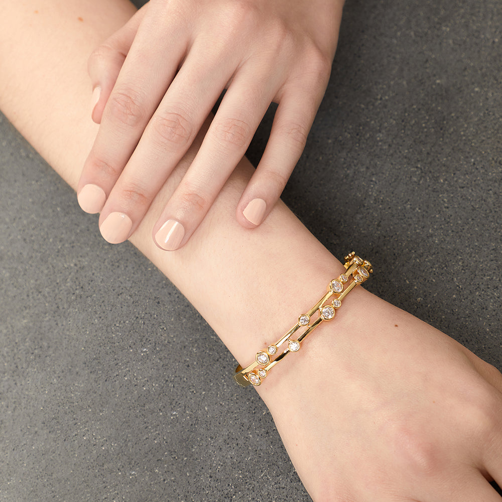 Gold Vermeil  Double Row Bubble Bangle