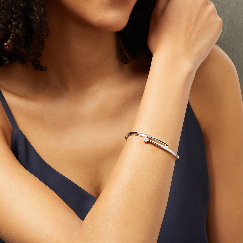 Sterling Silver Split Band Bangle