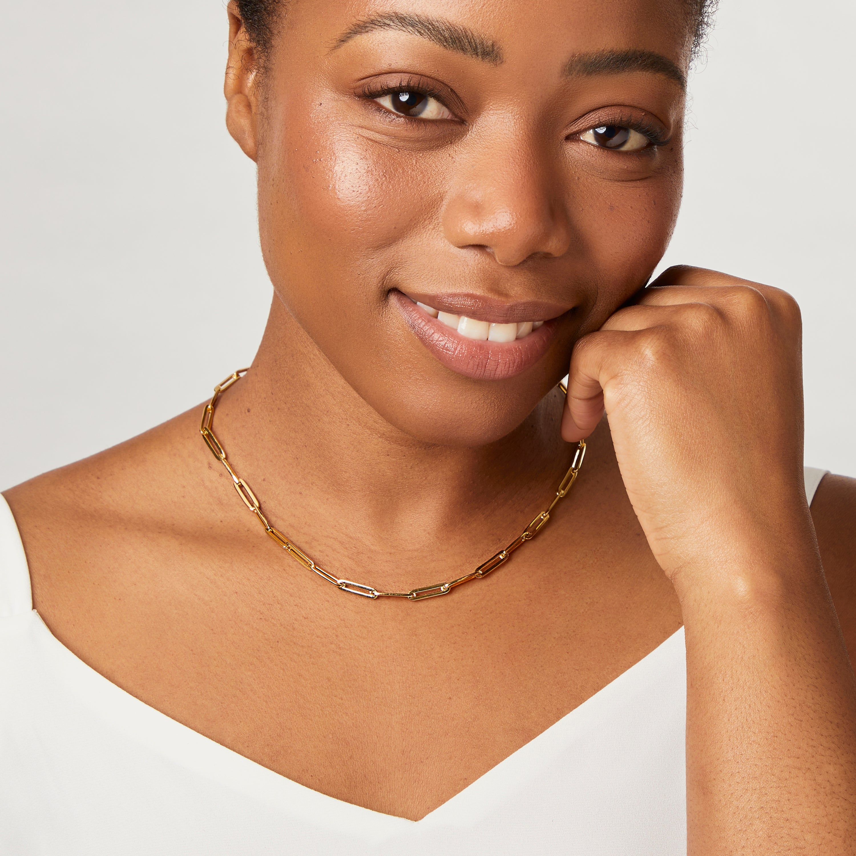 Gold Vermeil Paperlink Full Necklace