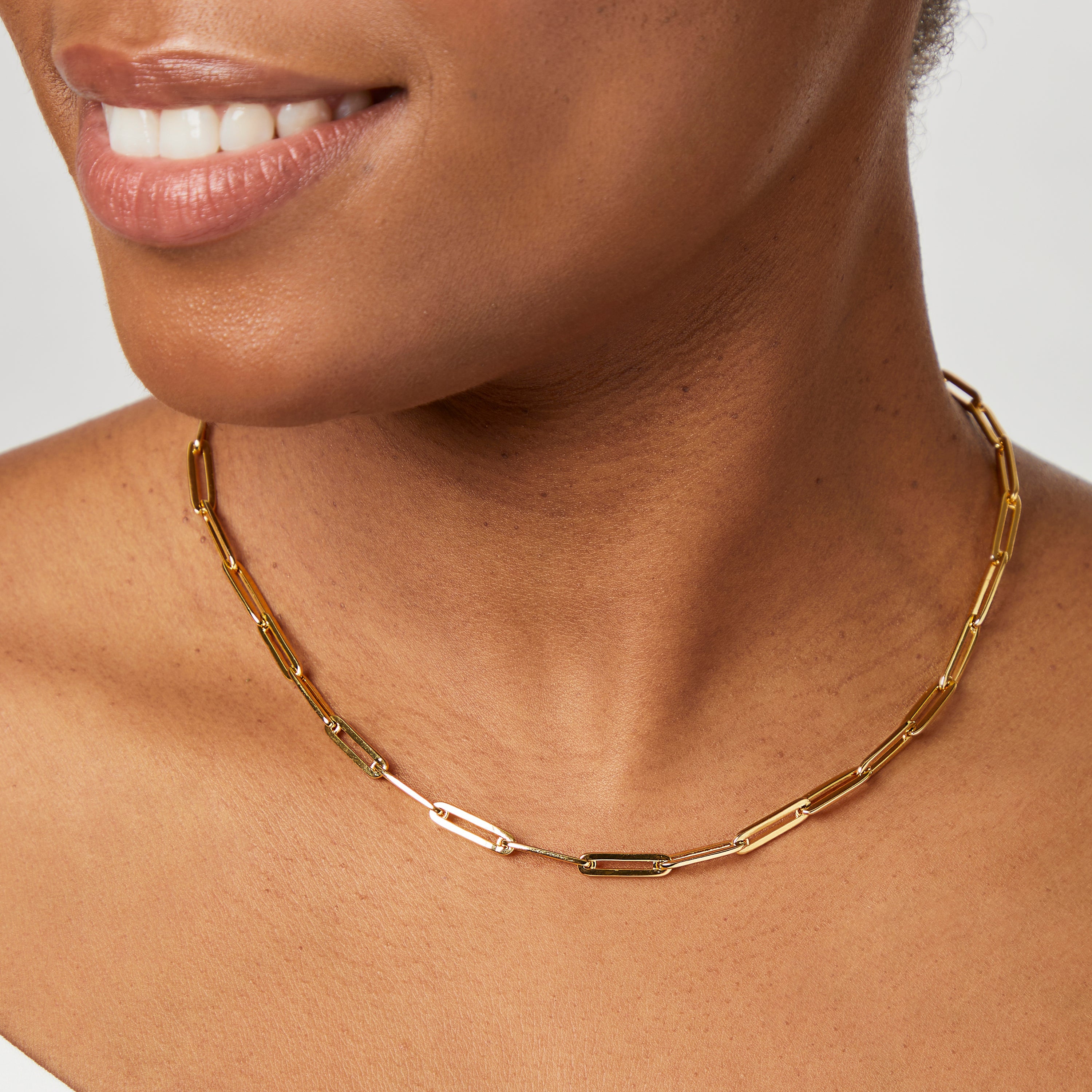 Gold Vermeil Paperlink Full Necklace