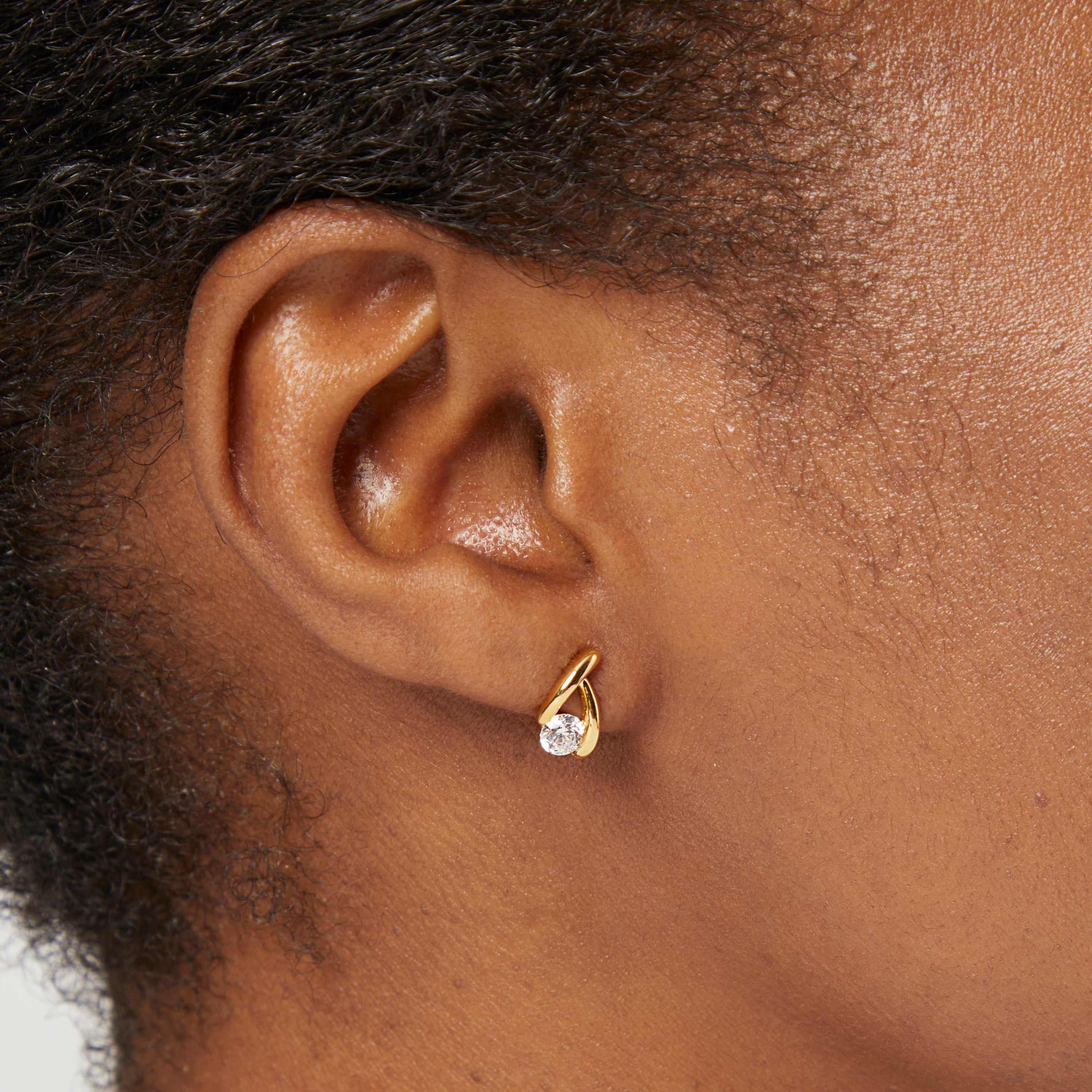 Gold Vermeil Wishbone Stud Earrings