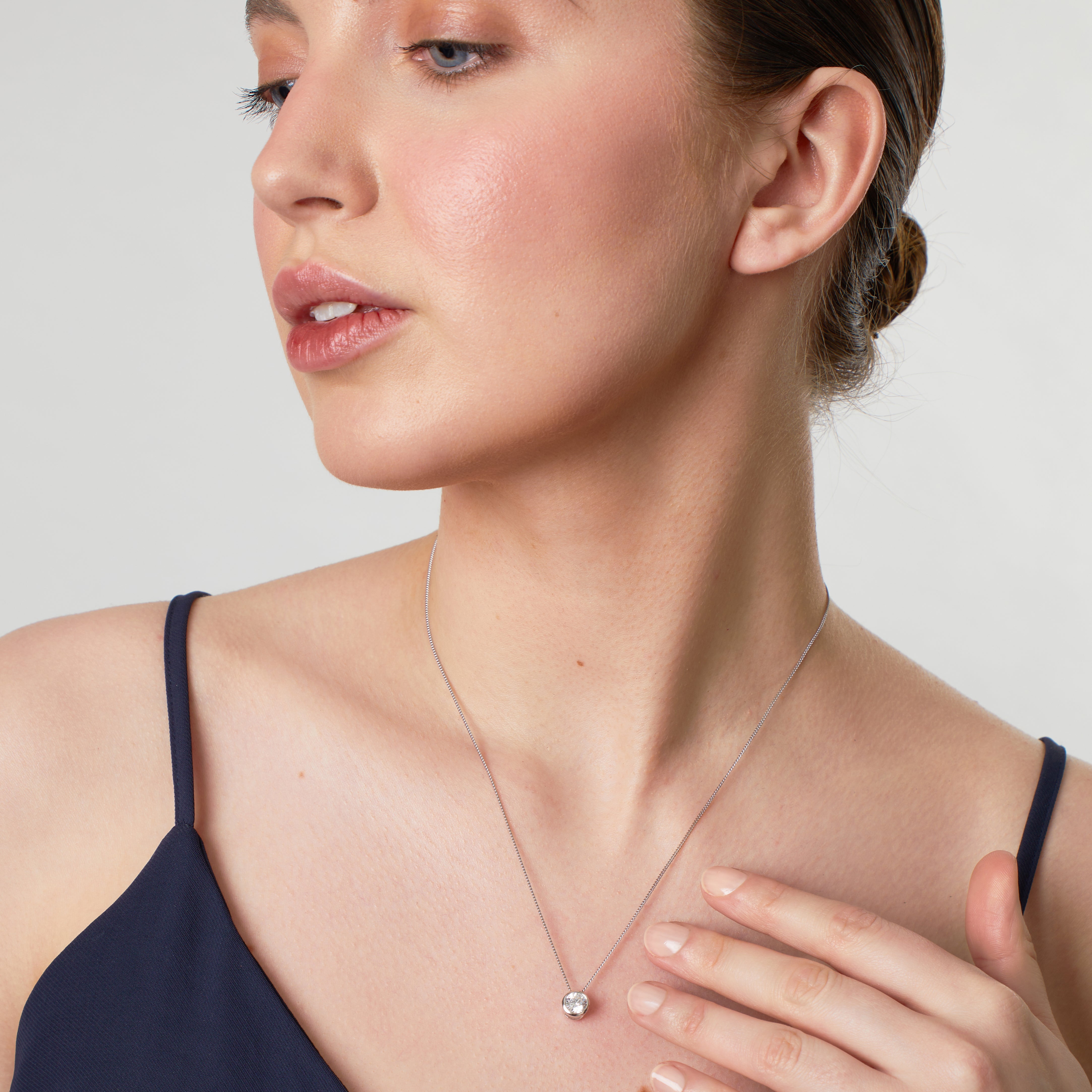 Sterling Silver 1 Carat Rubset Pendant
