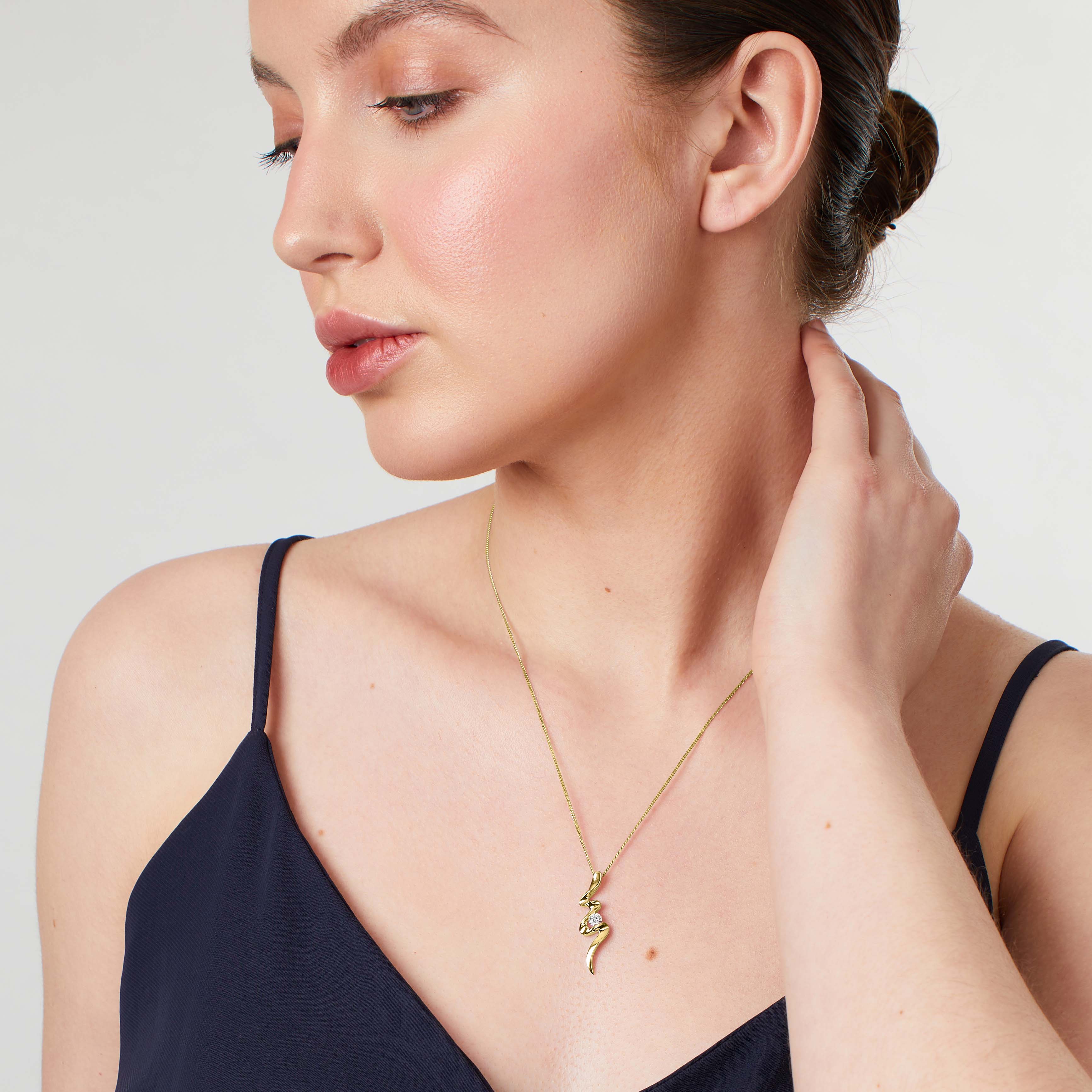 Gold Vermeil  Flash Style Pendant