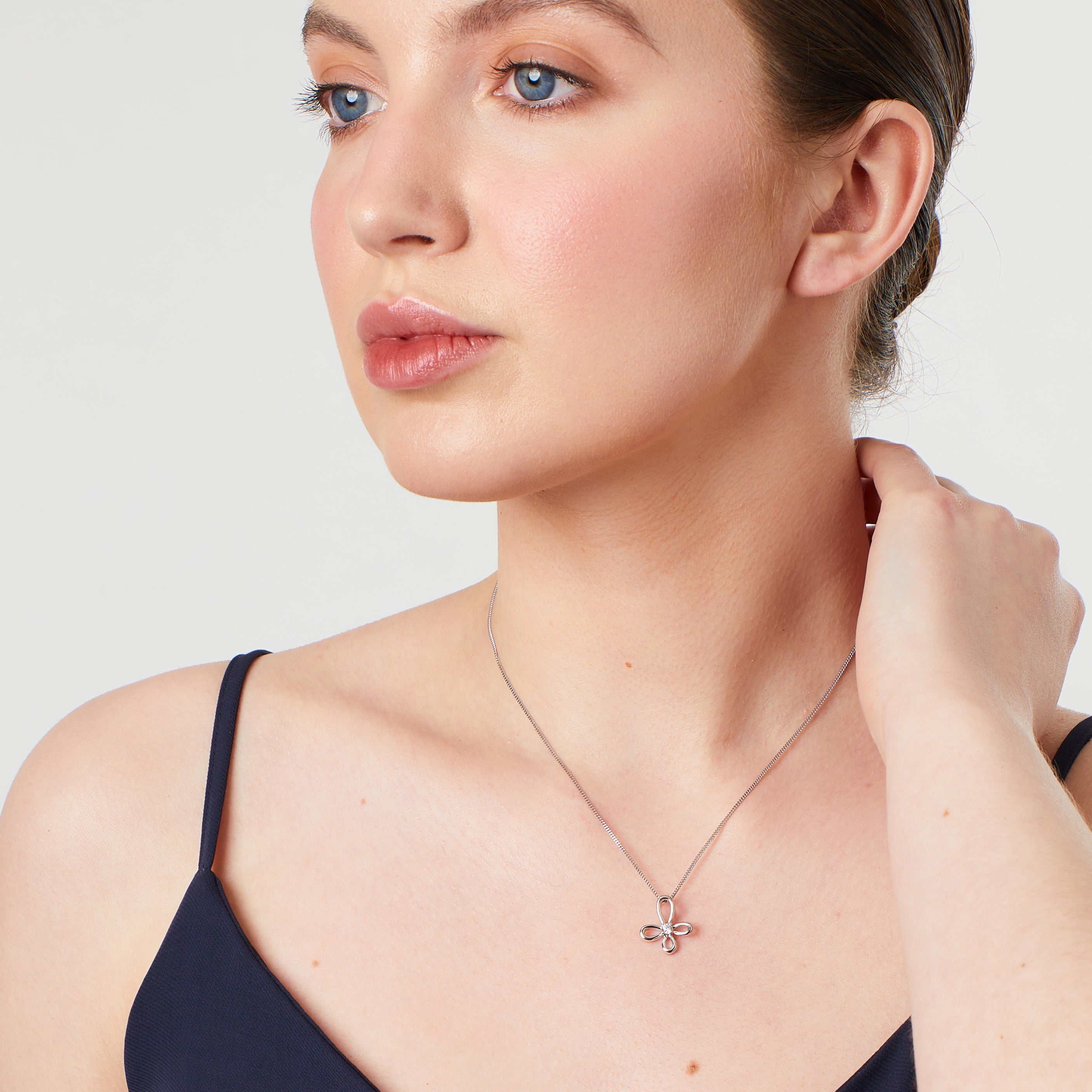 Sterling Silver Open Flower  Pendant