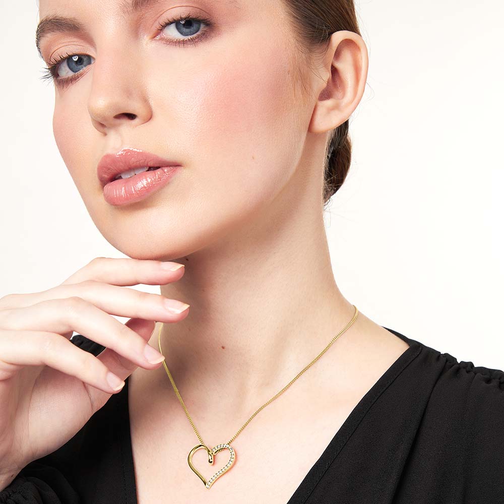 Gold Vermeil Open Heart Pendant