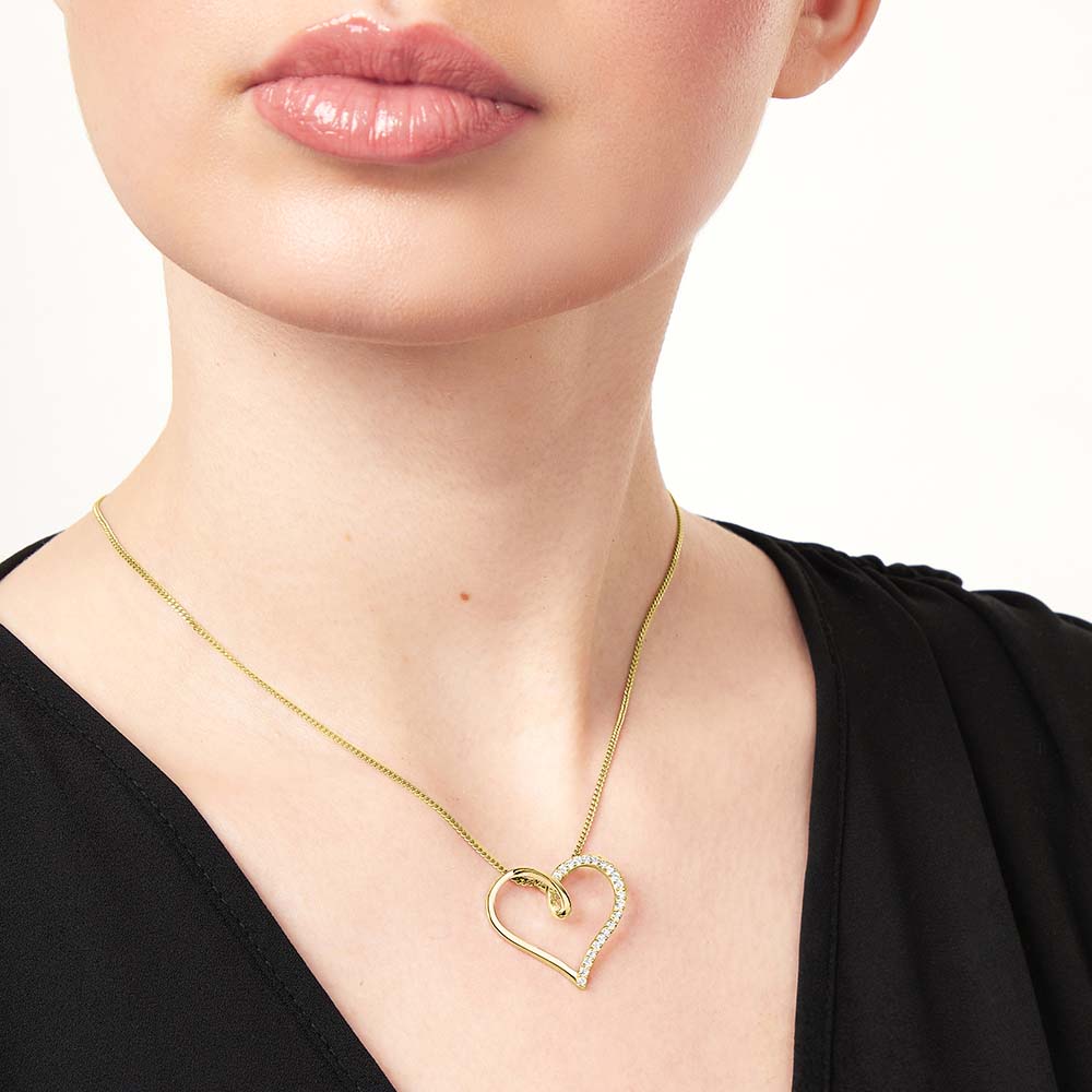 Gold Vermeil Open Heart Pendant