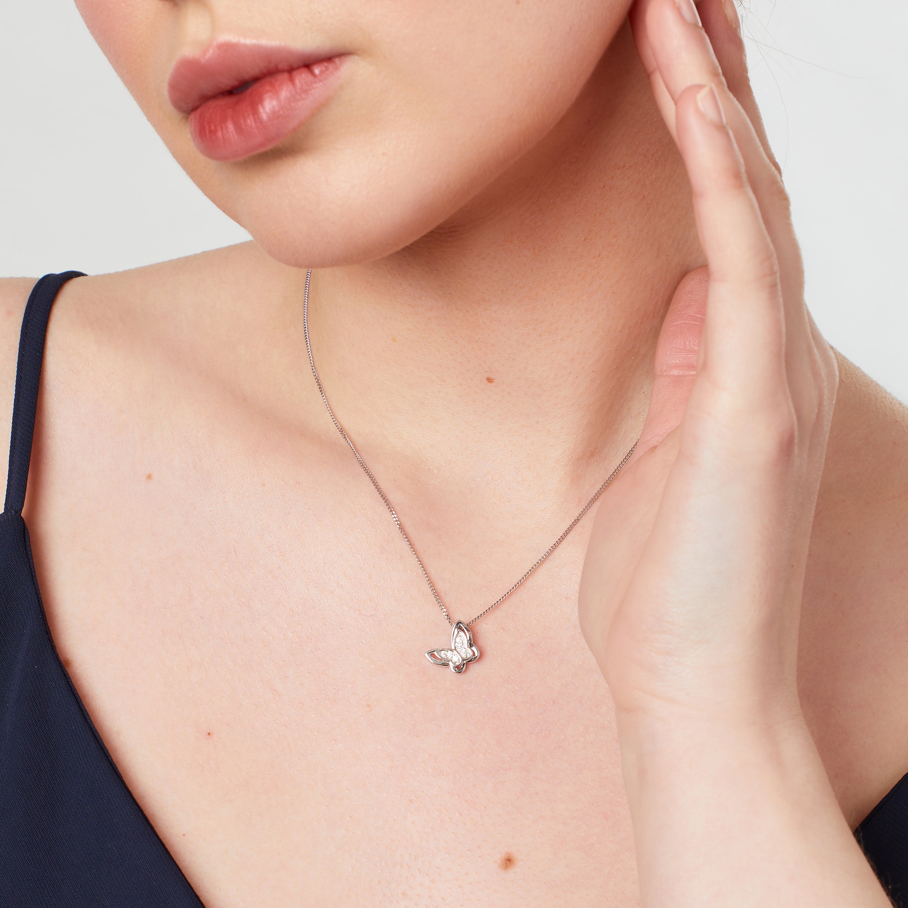 Sterling Silver Butterfly Wing Pendant