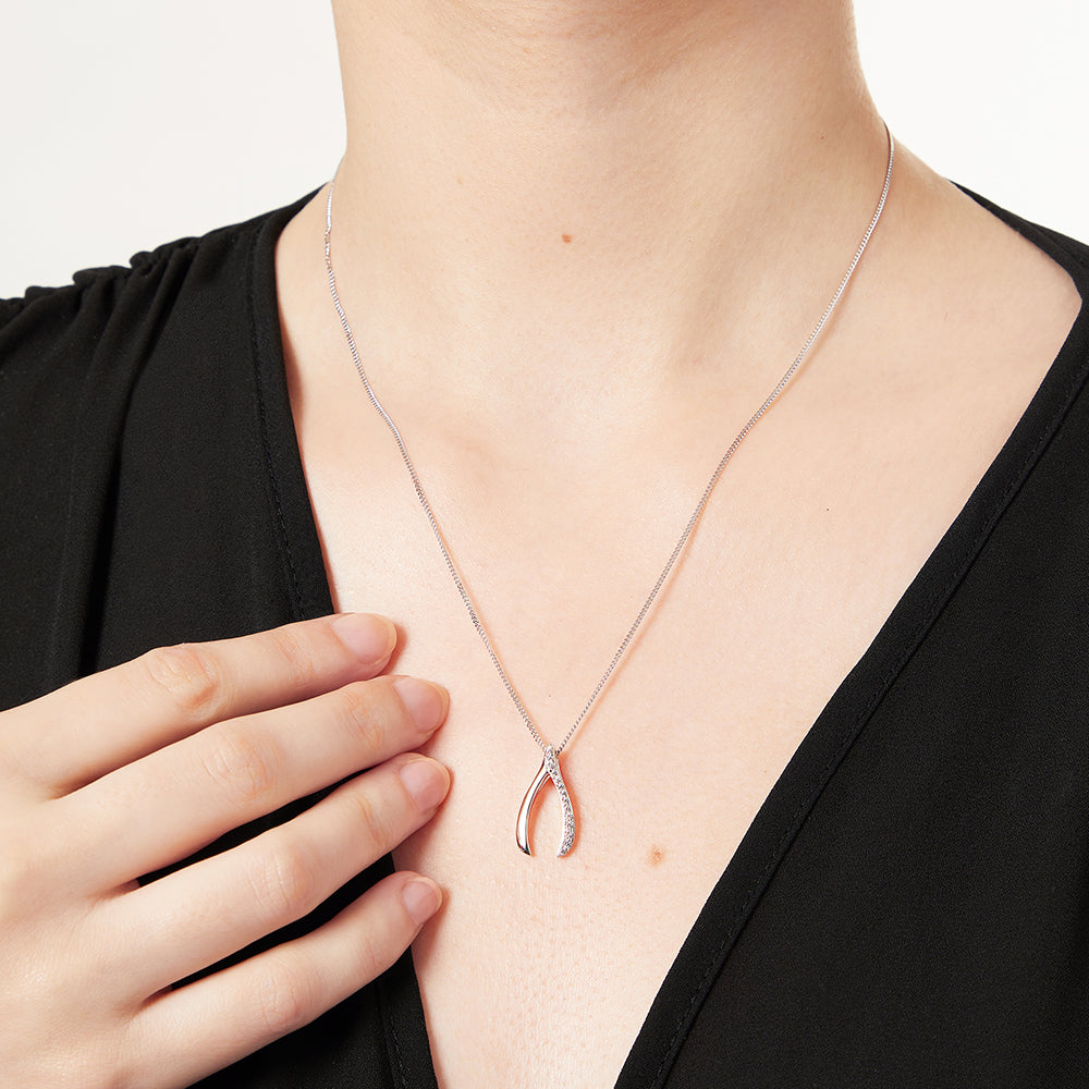 Sterling Silver Wishbone Pendant