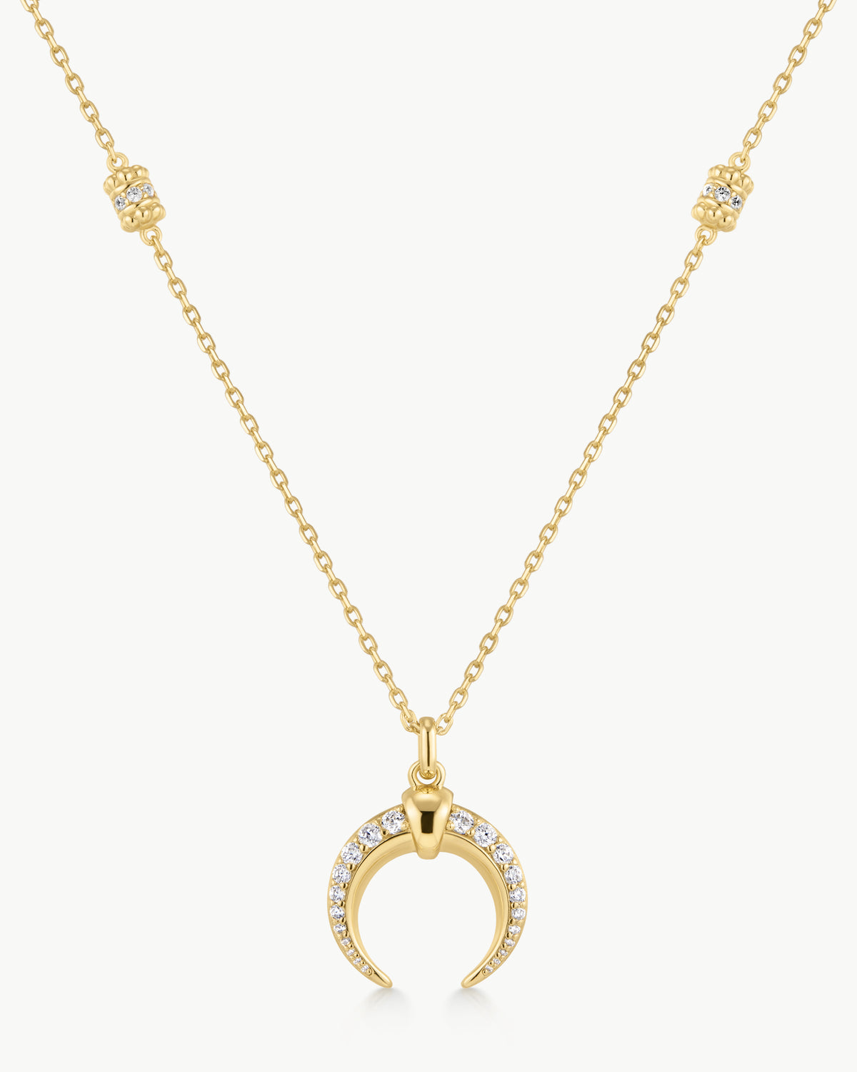 Gold Reversible Horn Necklace