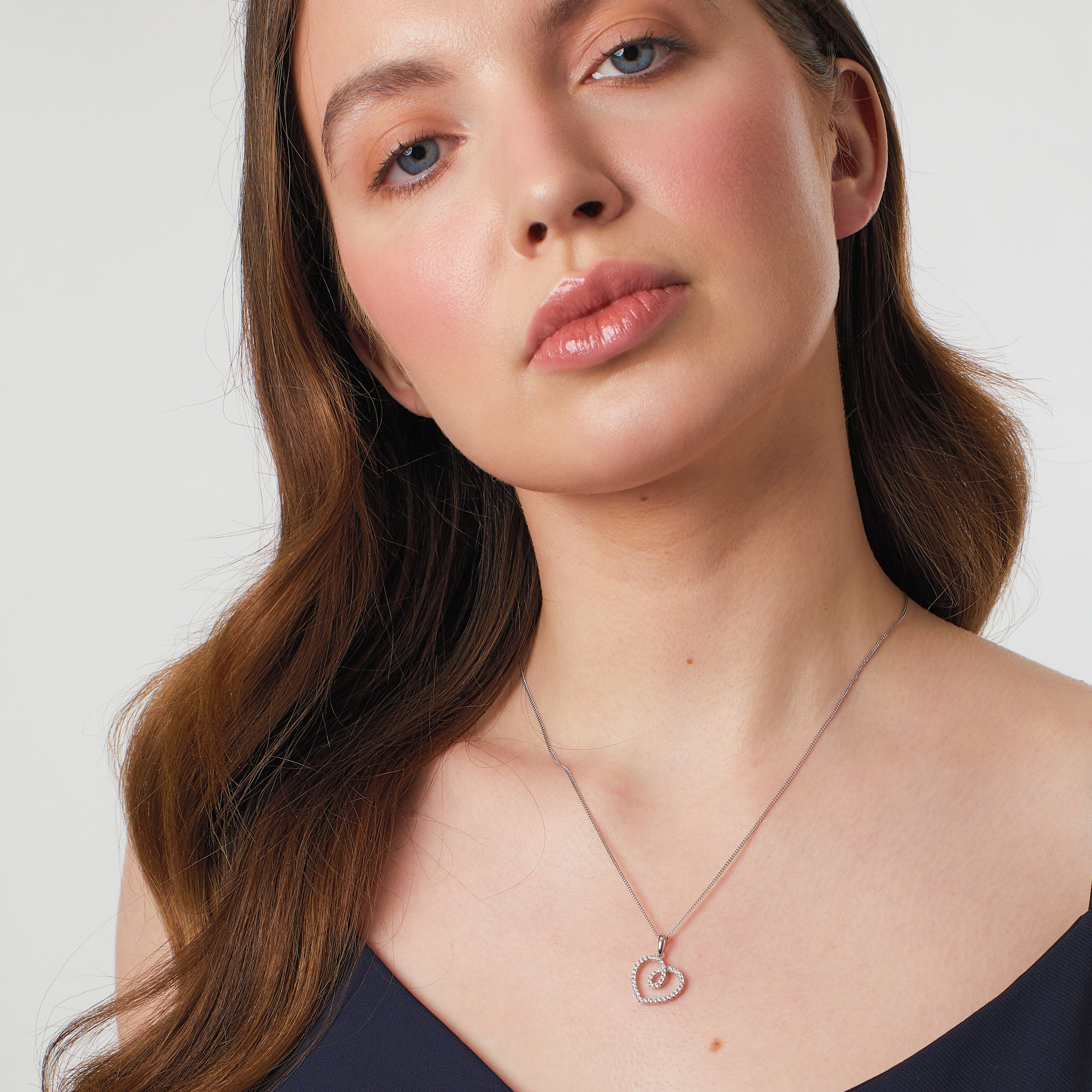 Sterling SilverTwisted Heart Pendant
