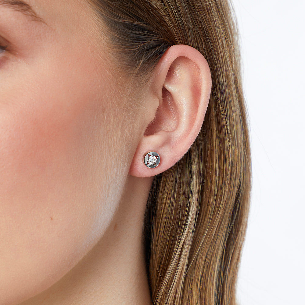 Sterling Silver Star Cutout Stud Earrings