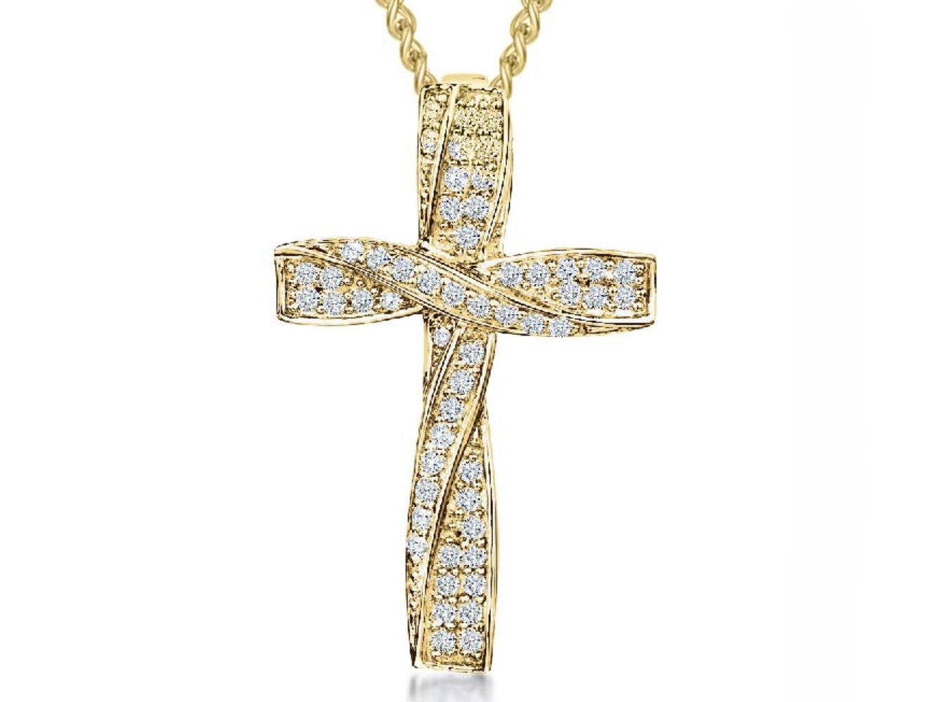 Gold VermeilTwisted Cross Pendant
