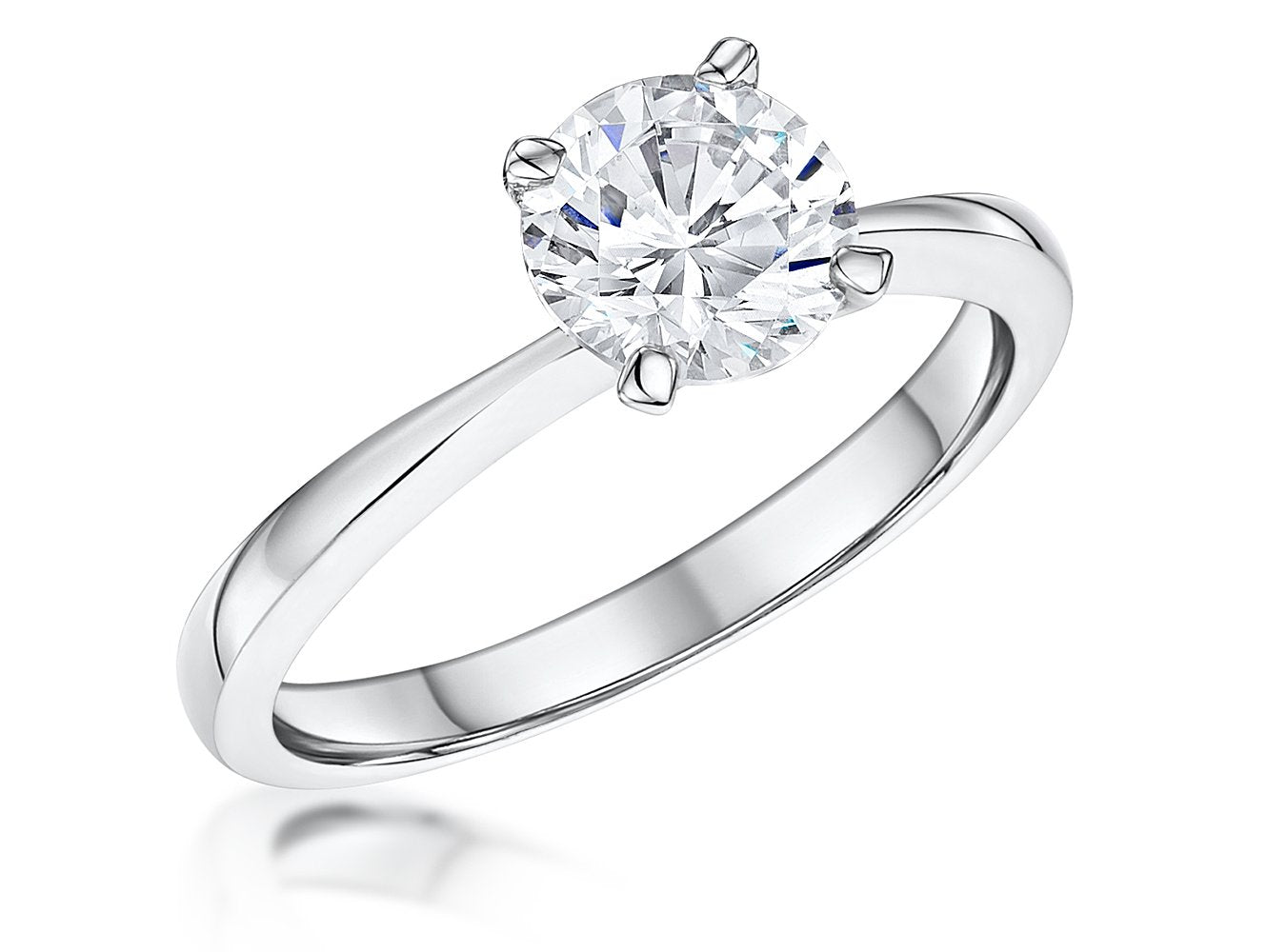 Sterling Silver 1.5 Carat Cubic Zirconia  Solitaire Ring
