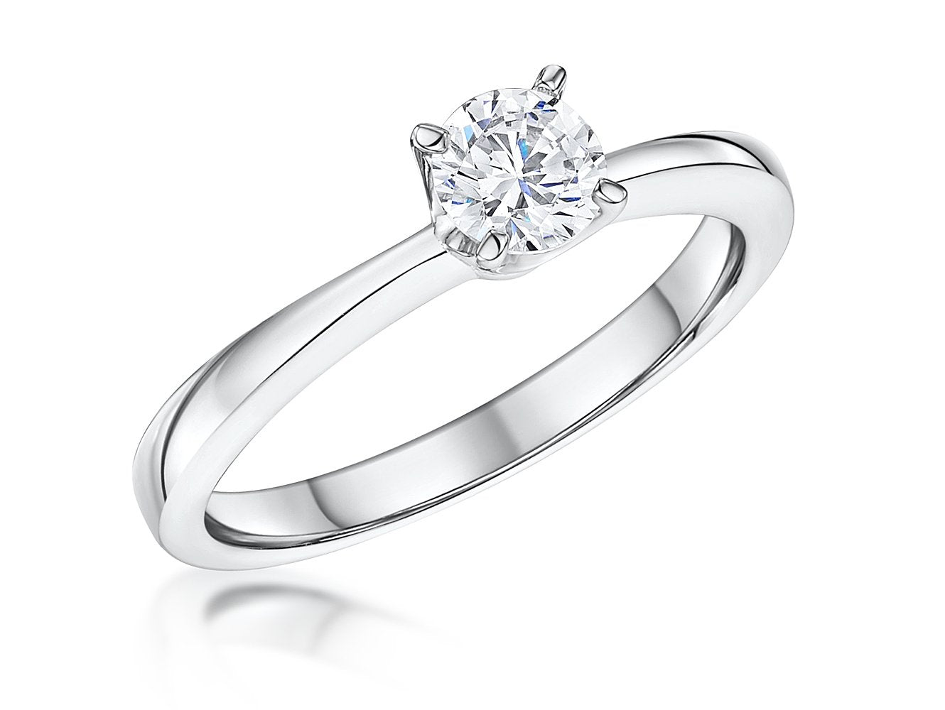 Sterling Silver Half Carat Solitaire Ring