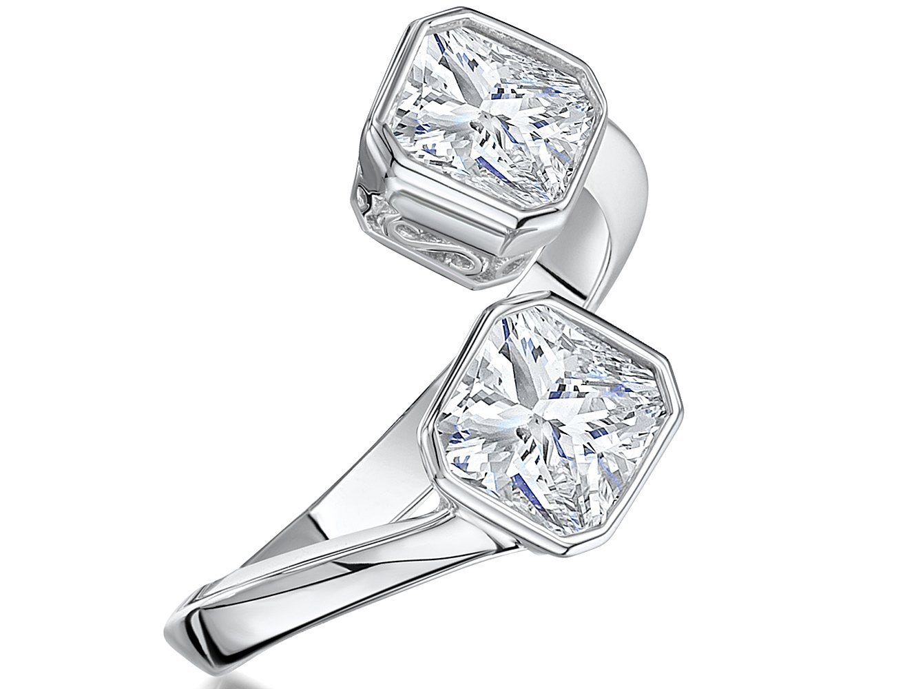 Sterling Silver Radiant Cut Cocktail Ring
