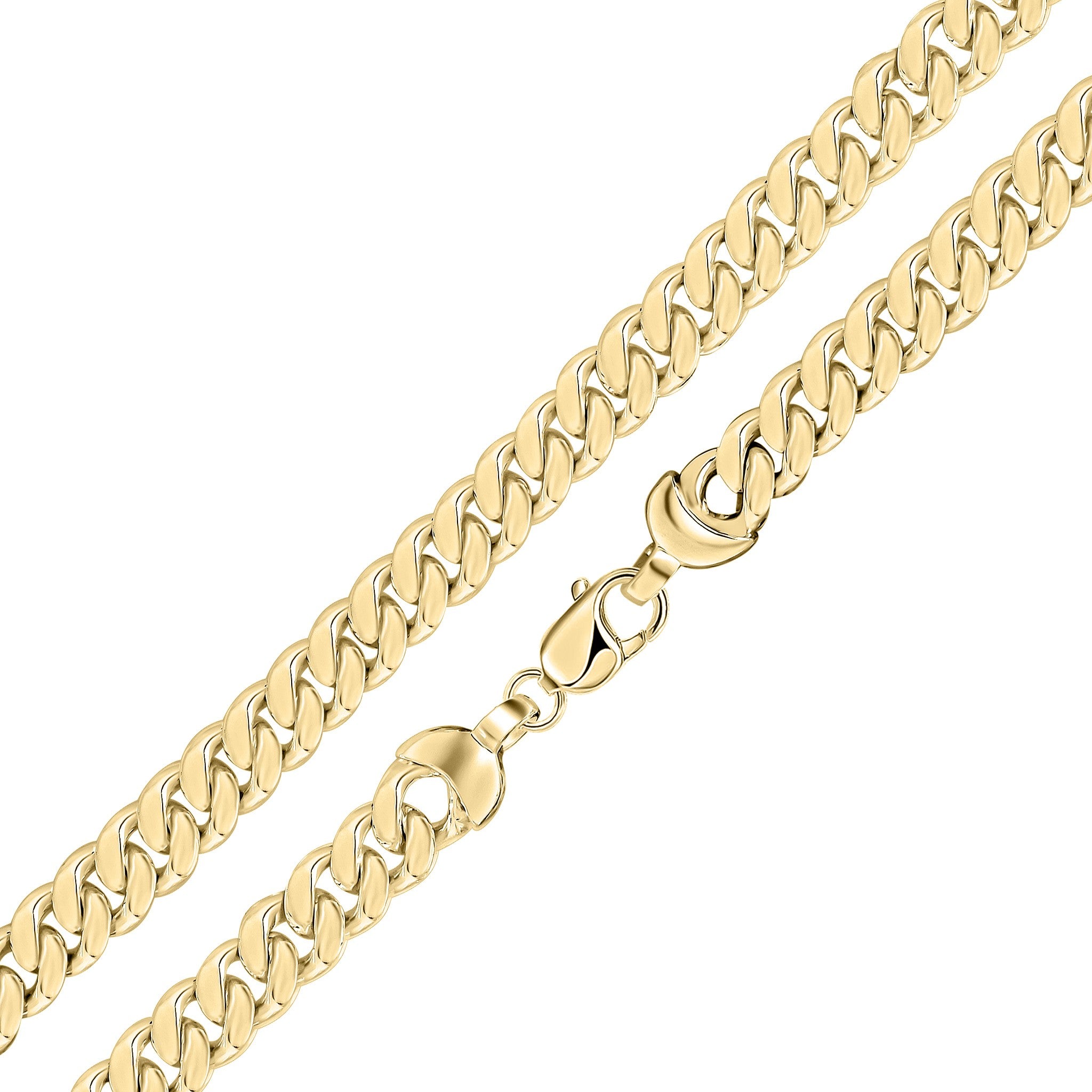 18ct Vermeil 10mm Curb 22"