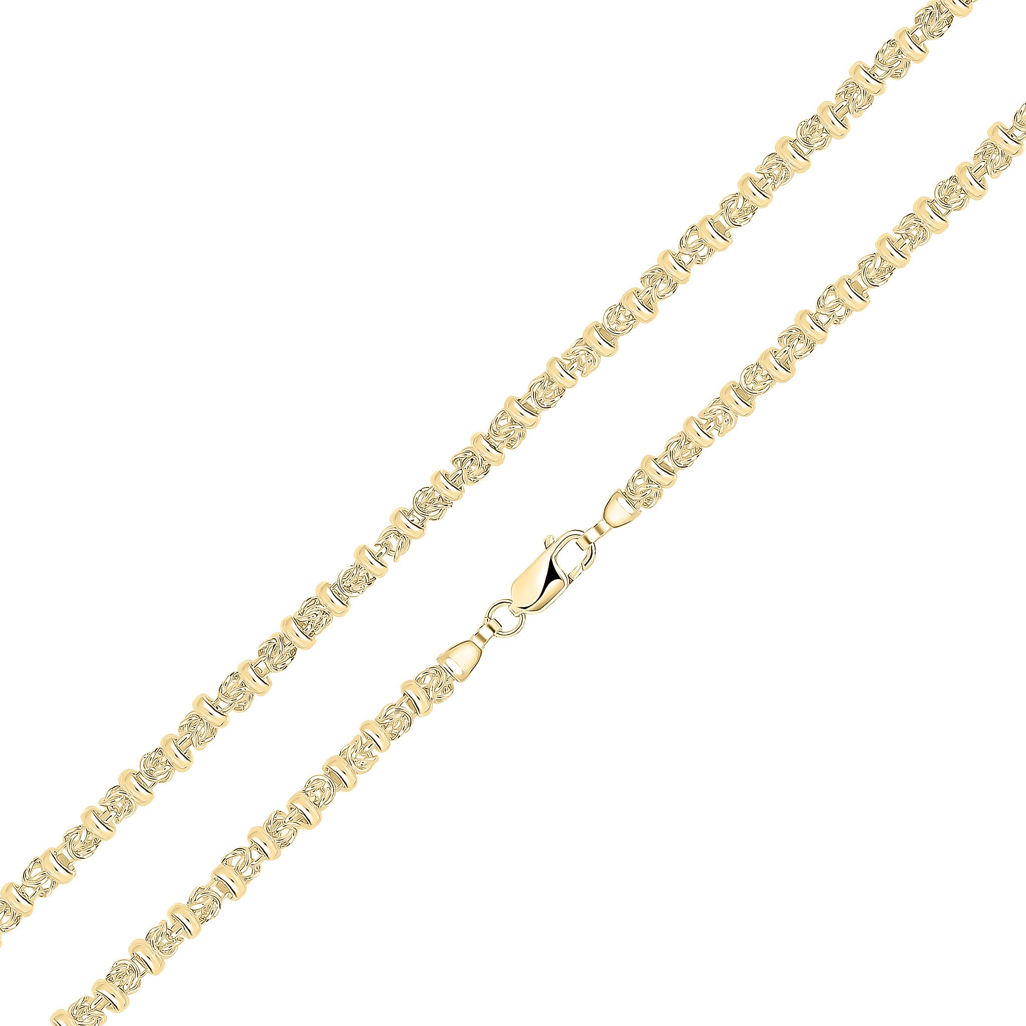 18ct Vermeil 5mm Byzantine with Rings 18"