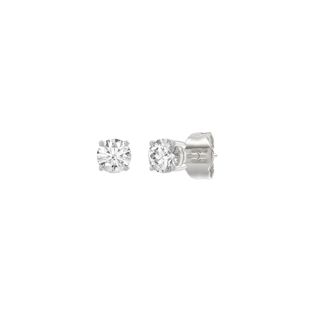 18K White Gold, angled view