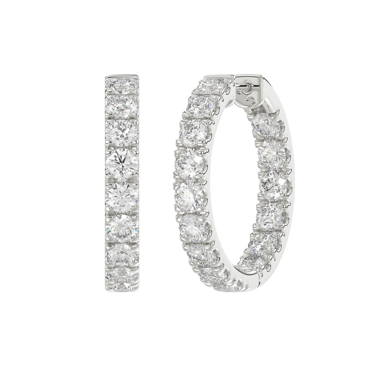 18K White Gold, angled view
