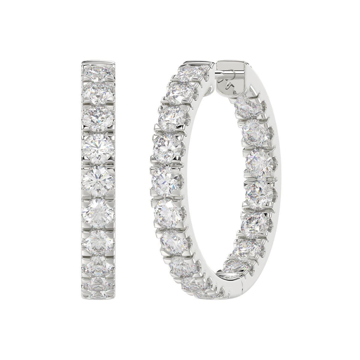 18K White Gold, angled view