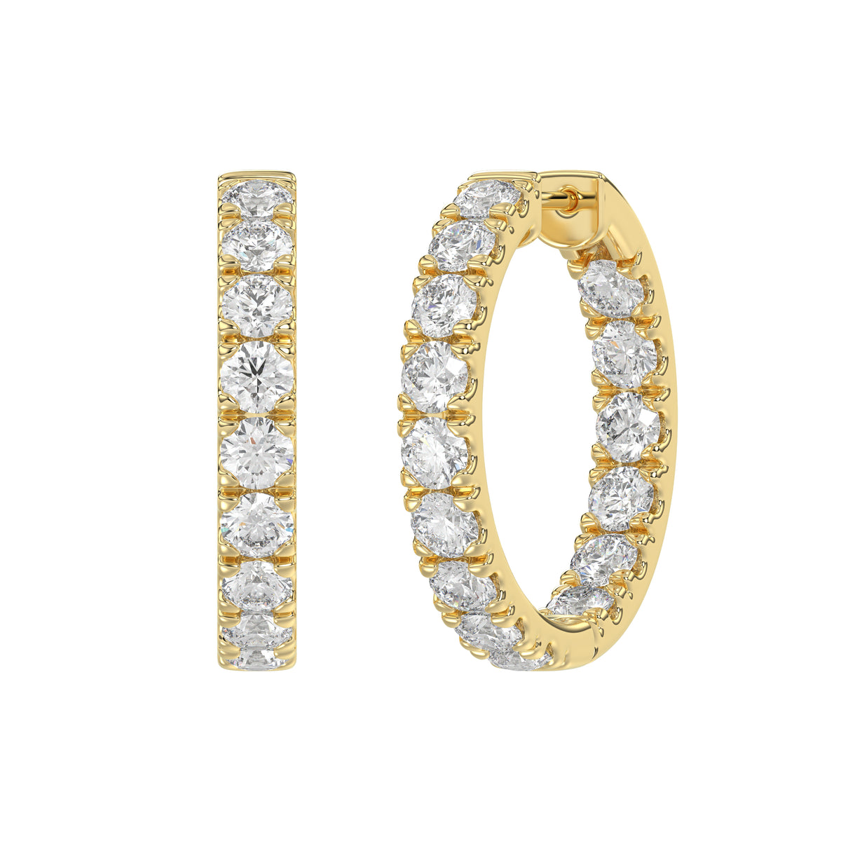 18K Yellow Gold, angled view