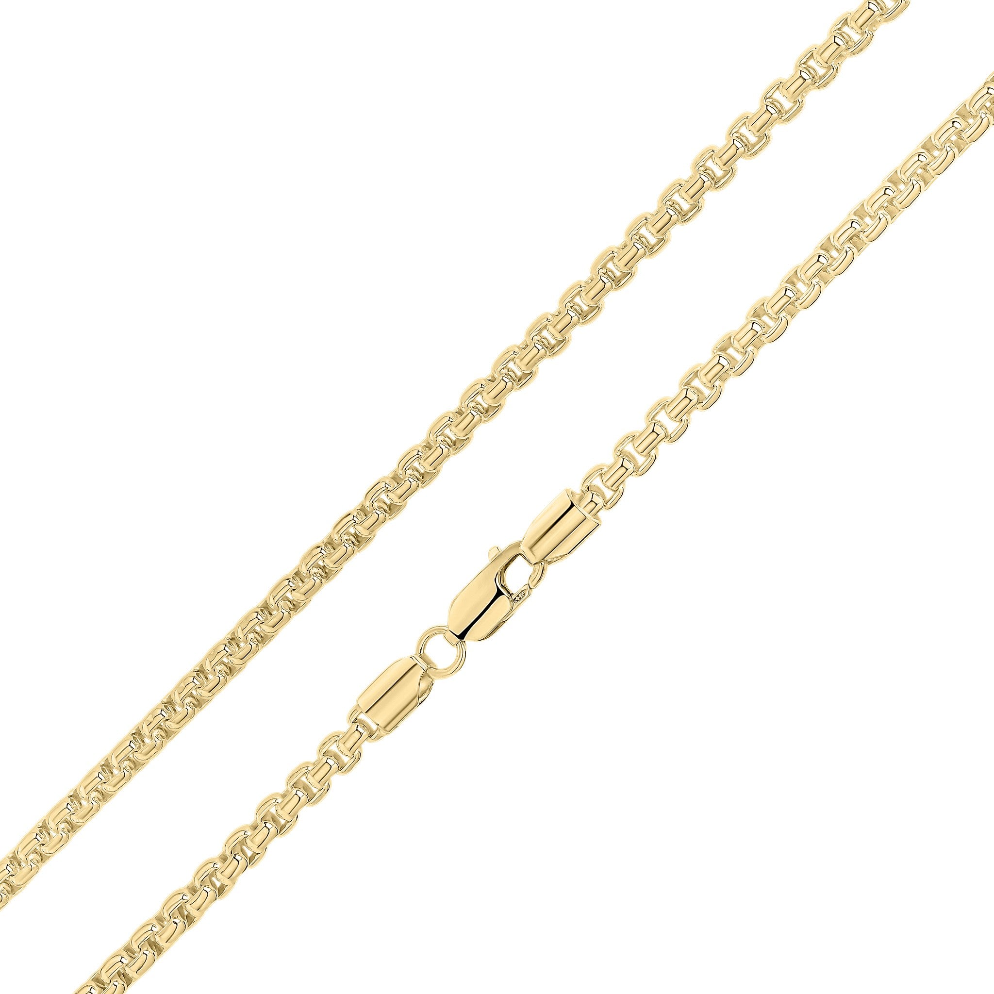 18ct Vermeil Rounded Box Belcher 4mm 20"