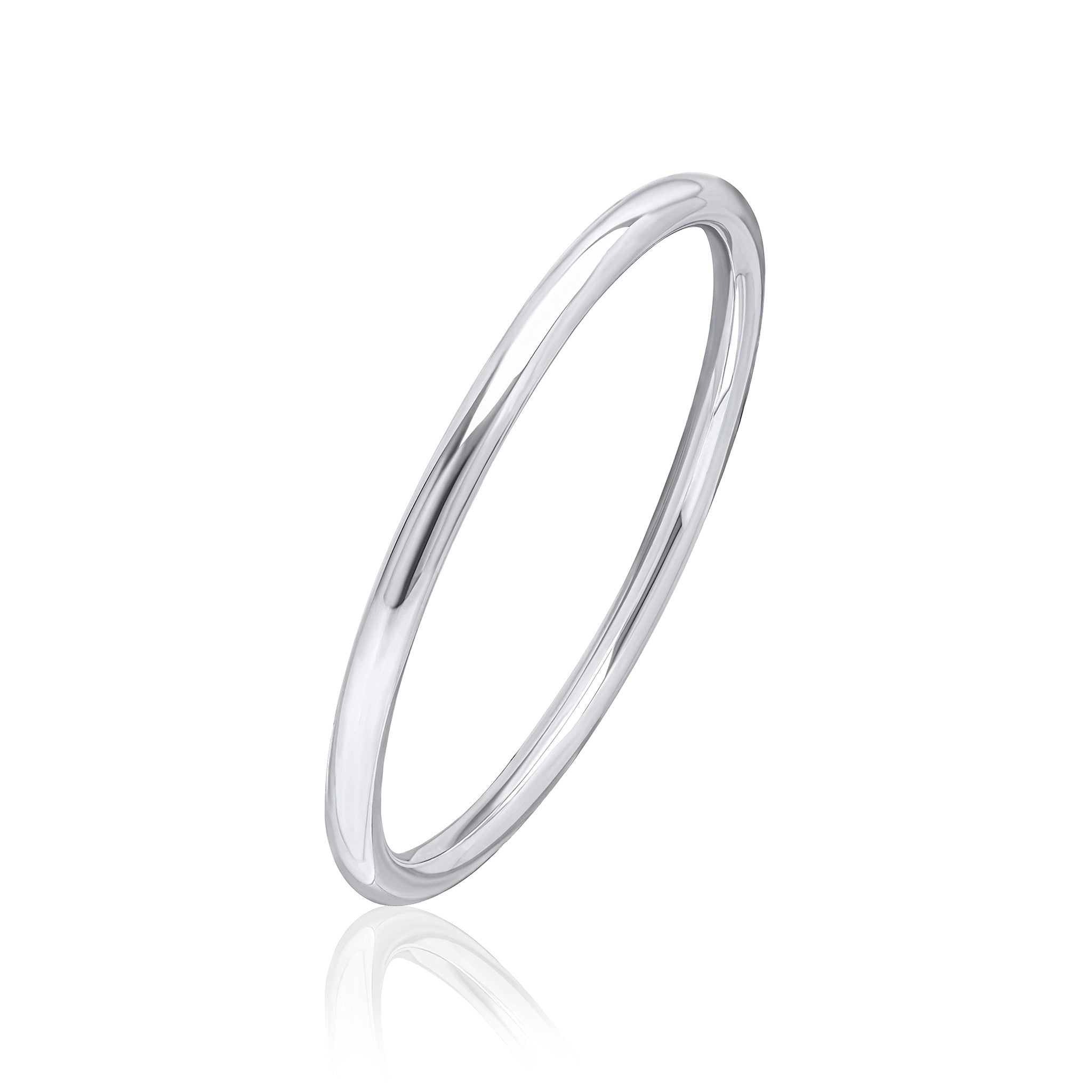 Silver Round Profile 5mm Bangle