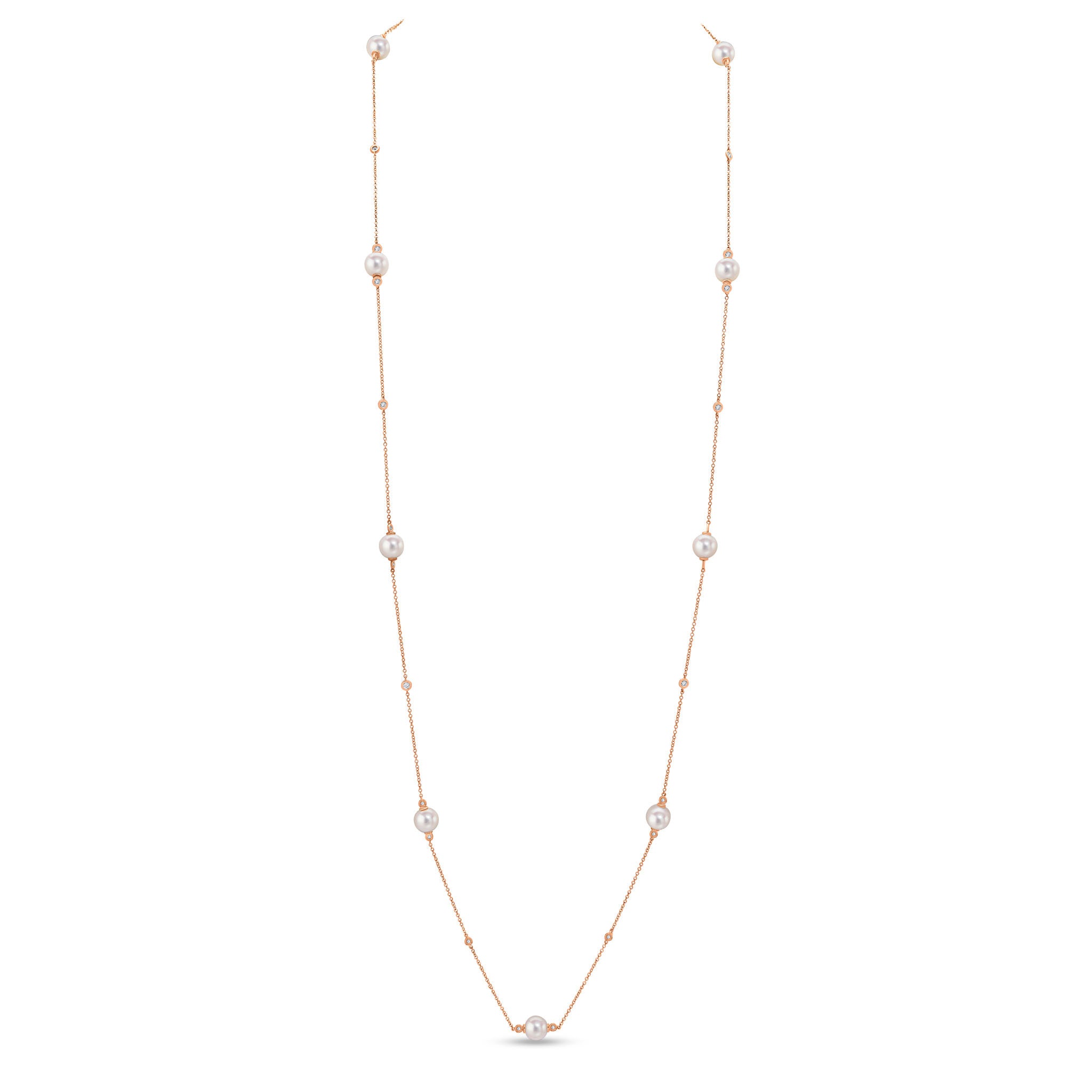 9RG PEARL&DIA NECKCHAIN