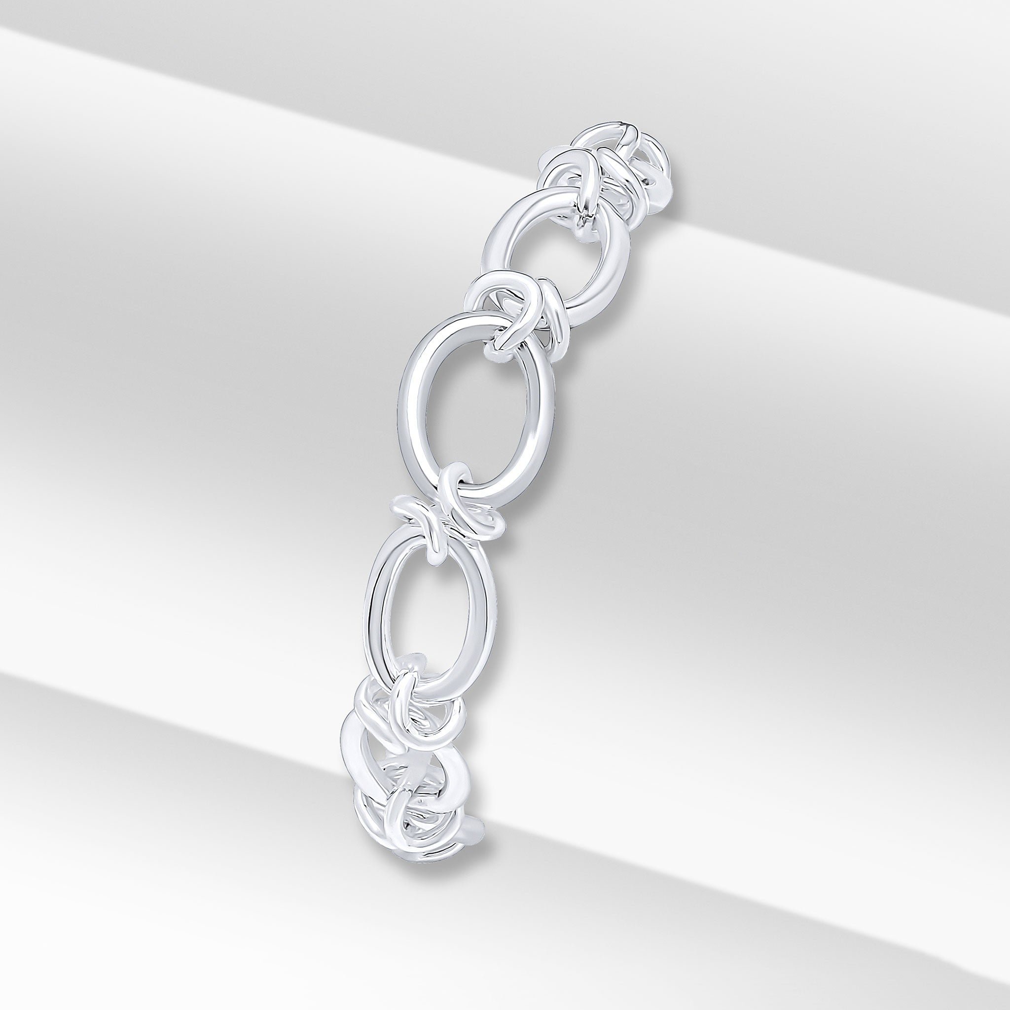 Silver 10mm Oval Knot 8.5" Bolt Ring
