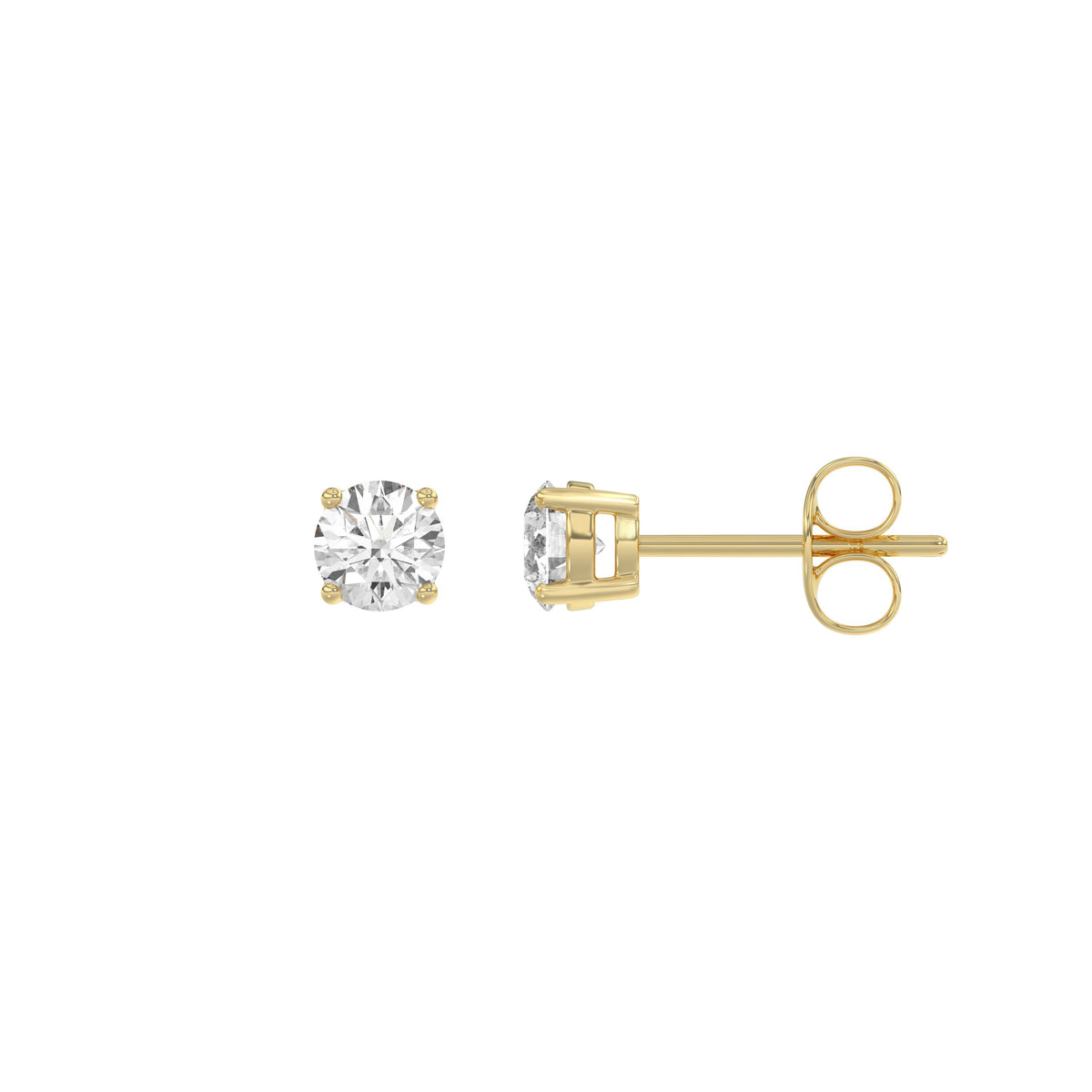 18K Yellow Gold, flat view