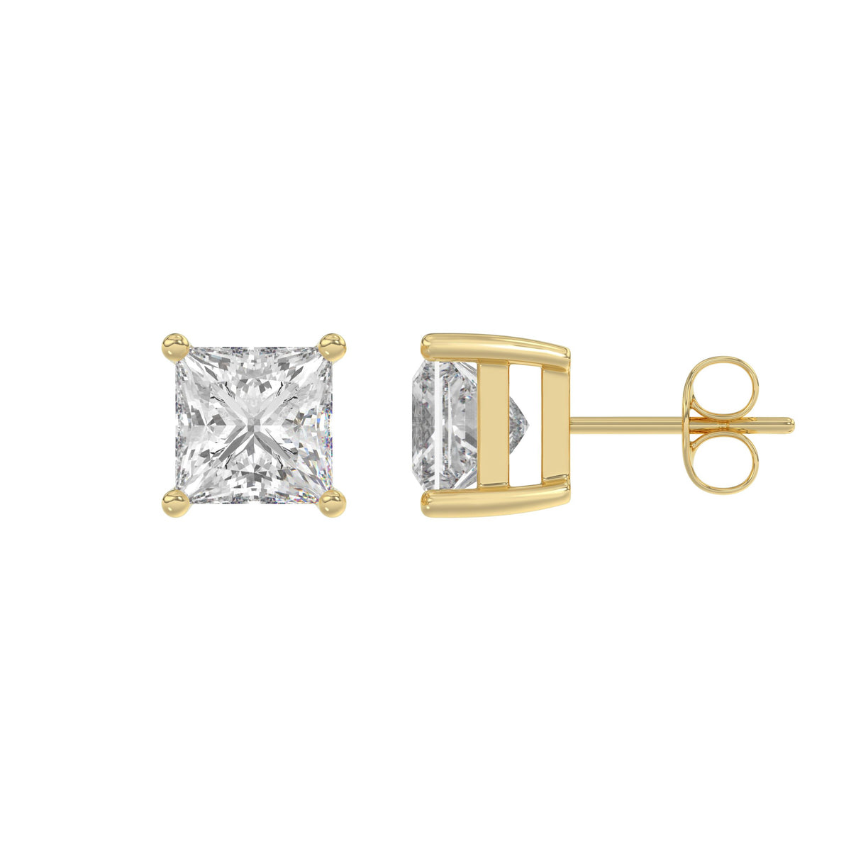 18K Yellow Gold, flat view