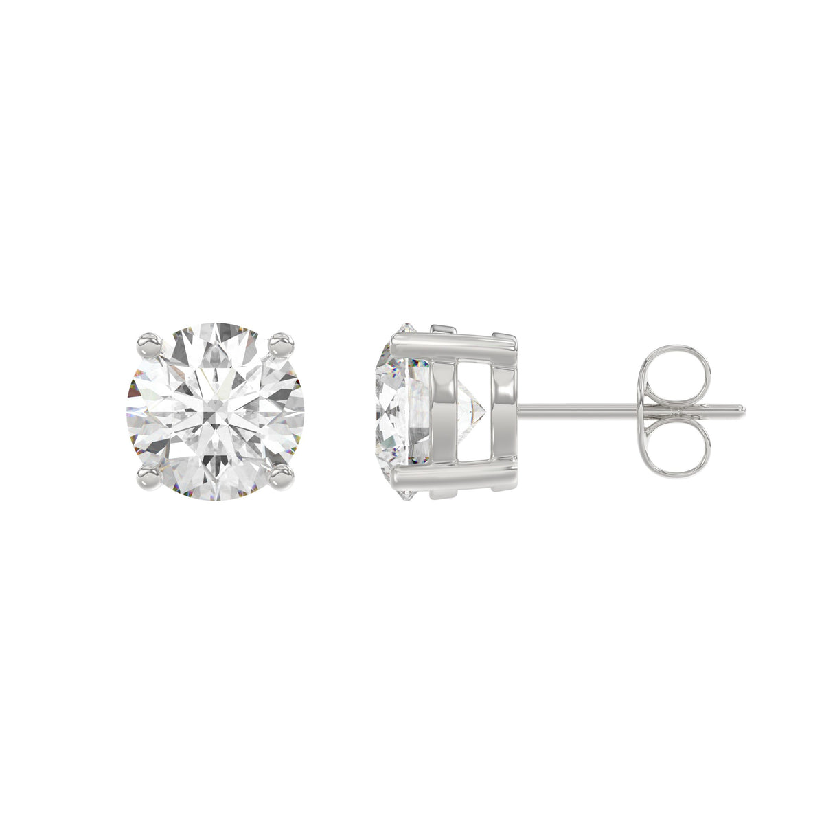 18K White Gold, flat view