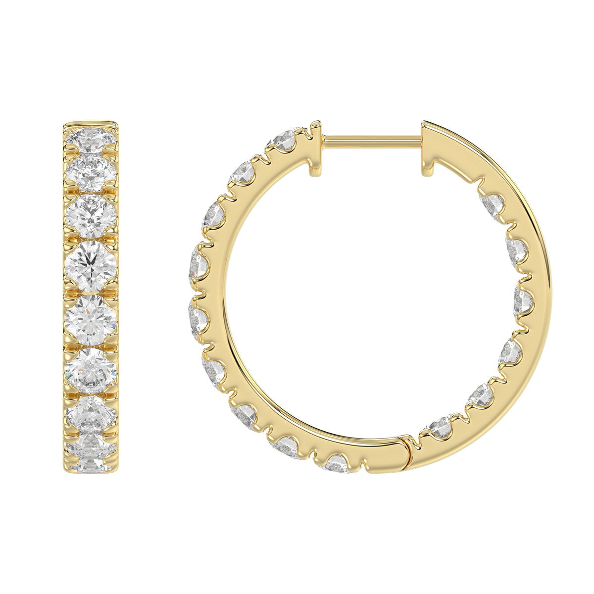 18K Yellow Gold, flat view