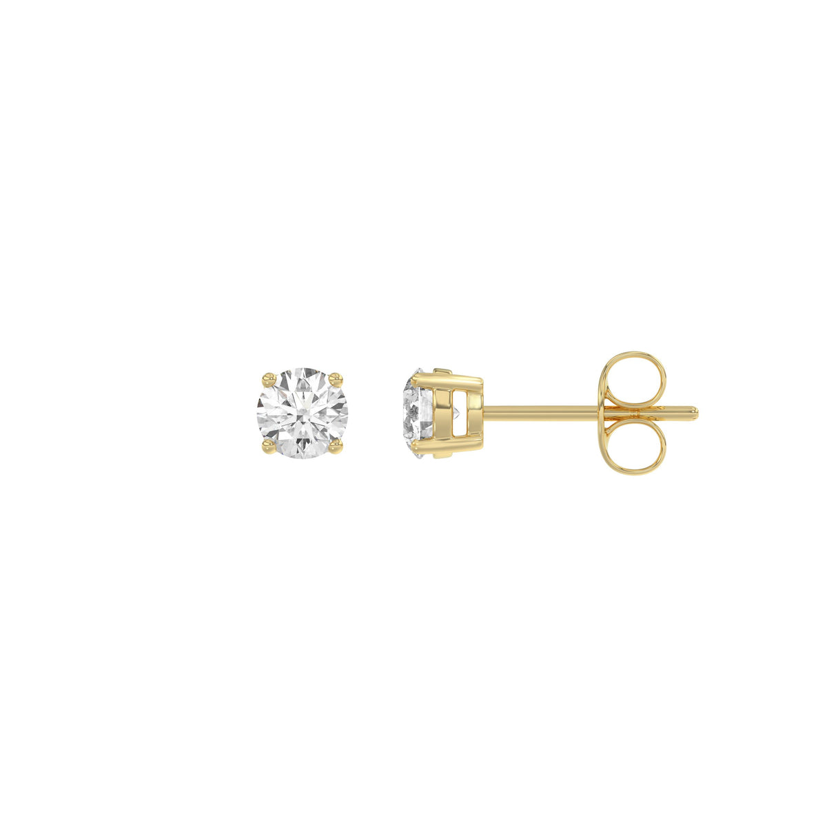 18K Yellow Gold, flat view