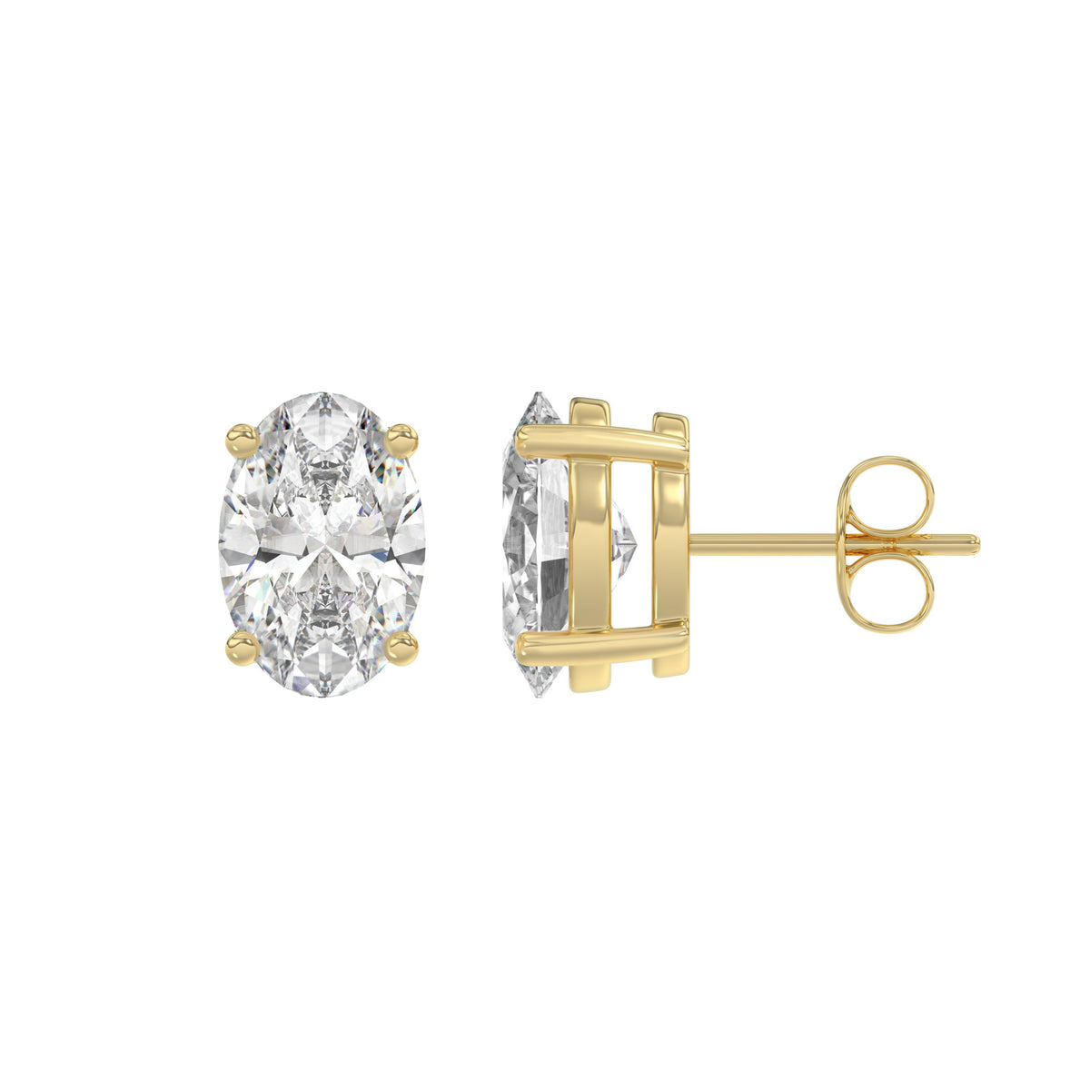 18K Yellow Gold, flat view