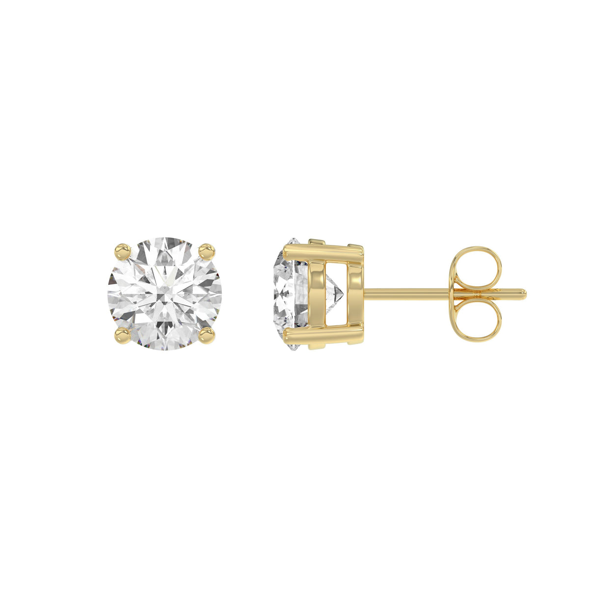 18K Yellow Gold, flat view
