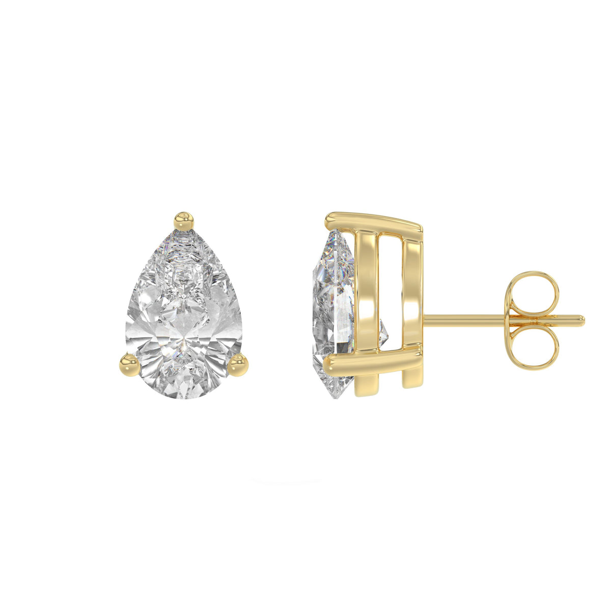 18K Yellow Gold, flat view