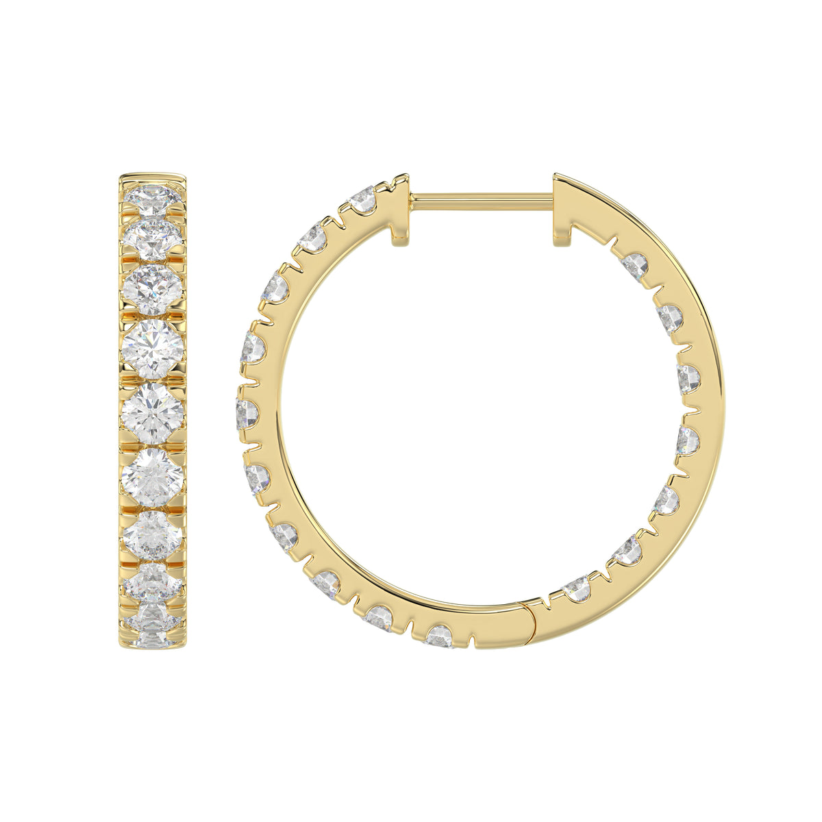 18K Yellow Gold, flat view