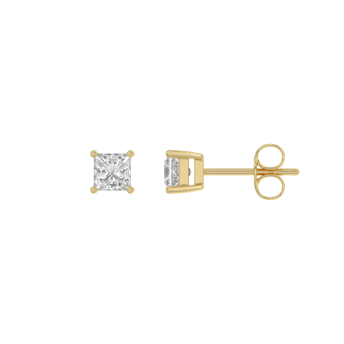 18K Yellow Gold, flat view