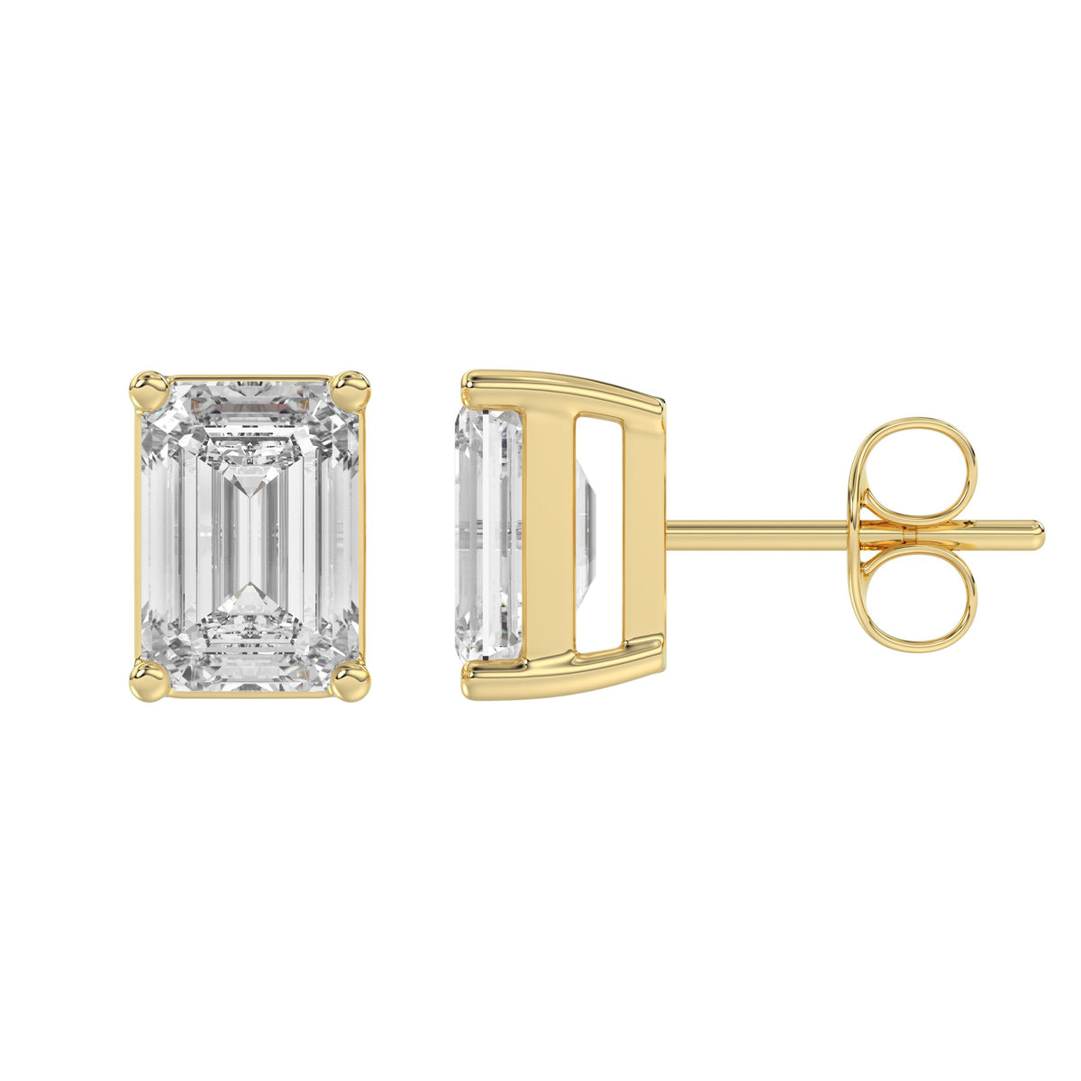 18K Yellow Gold, flat view