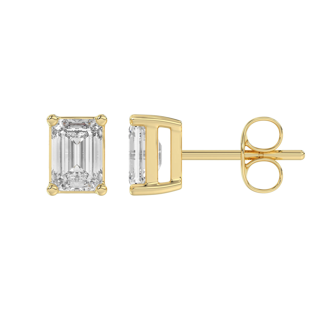 18K Yellow Gold, flat view