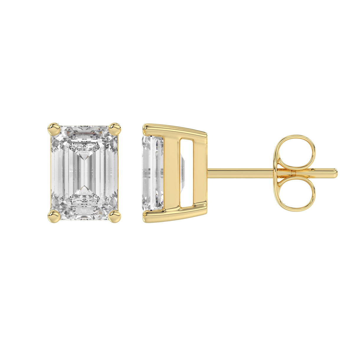 18K Yellow Gold, flat view