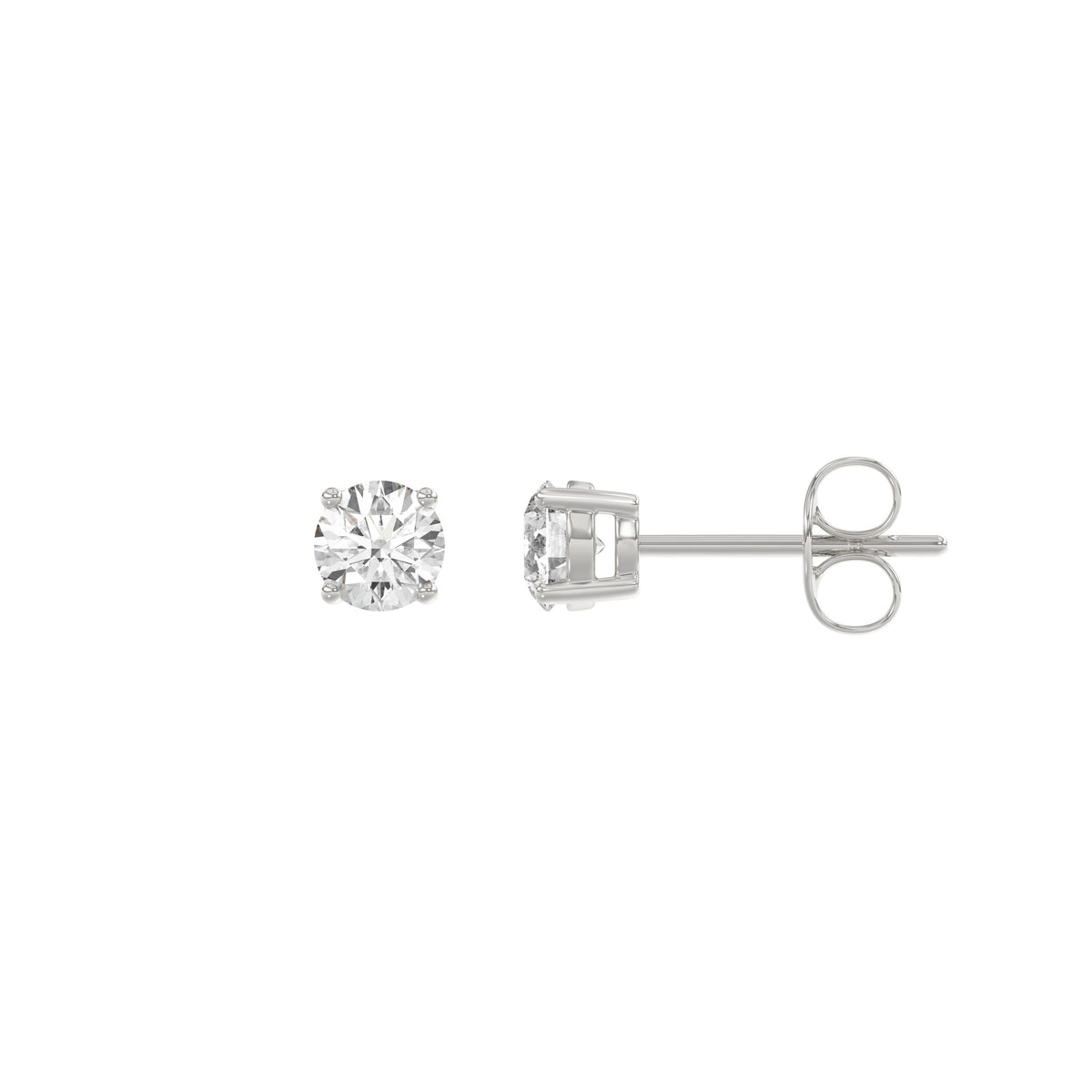 18K White Gold, flat view